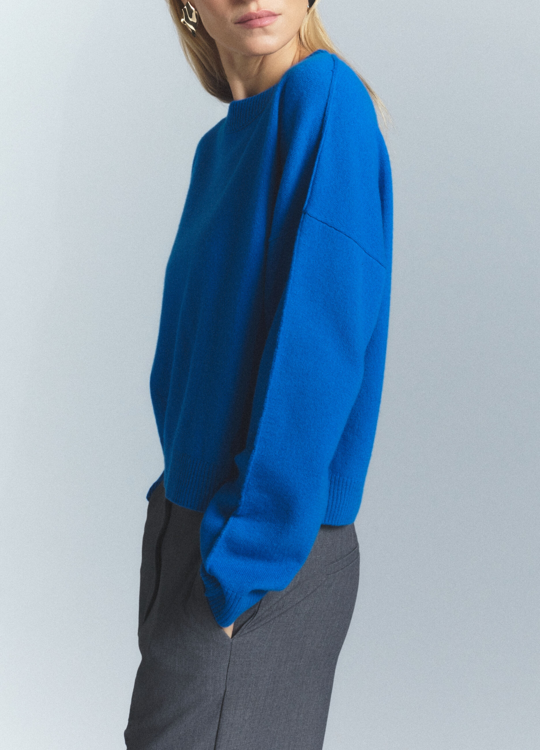 Maglia girocollo rasata donna_4
