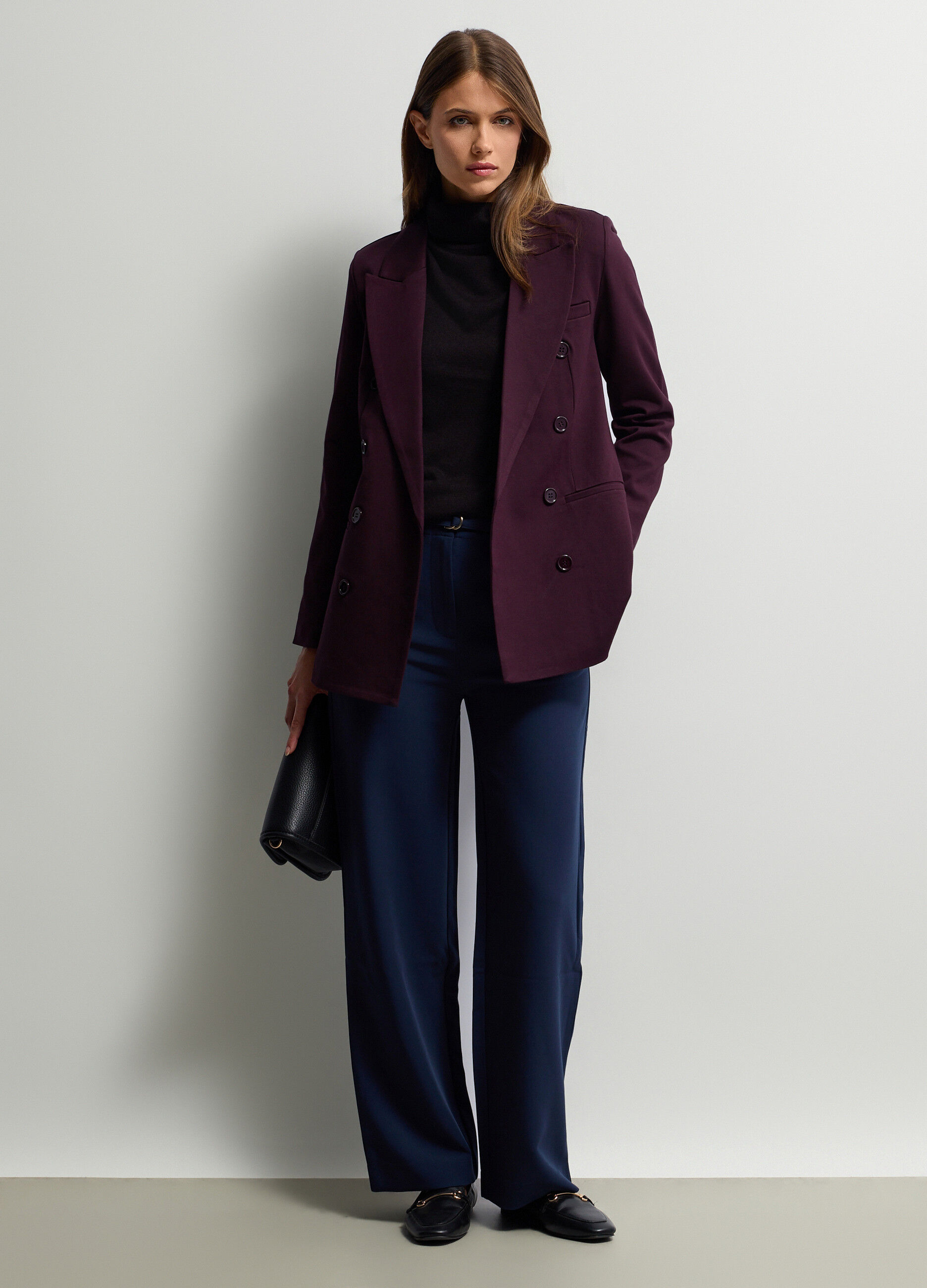 Blazer doppiopetto stretch donna_0