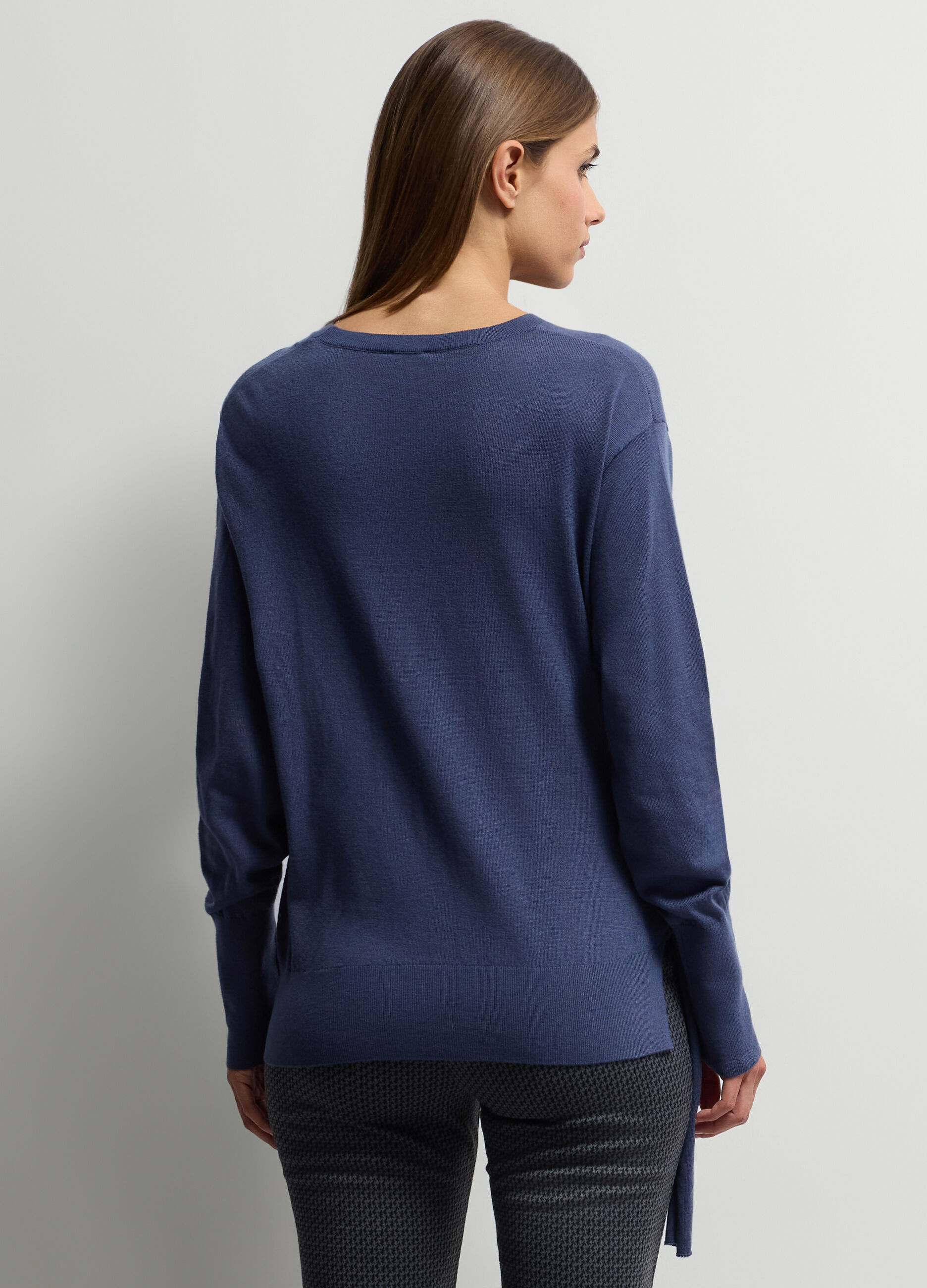 Pullover girocollo rasato donna_1