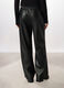 Pantaloni wide leg in eco pelle donna_1