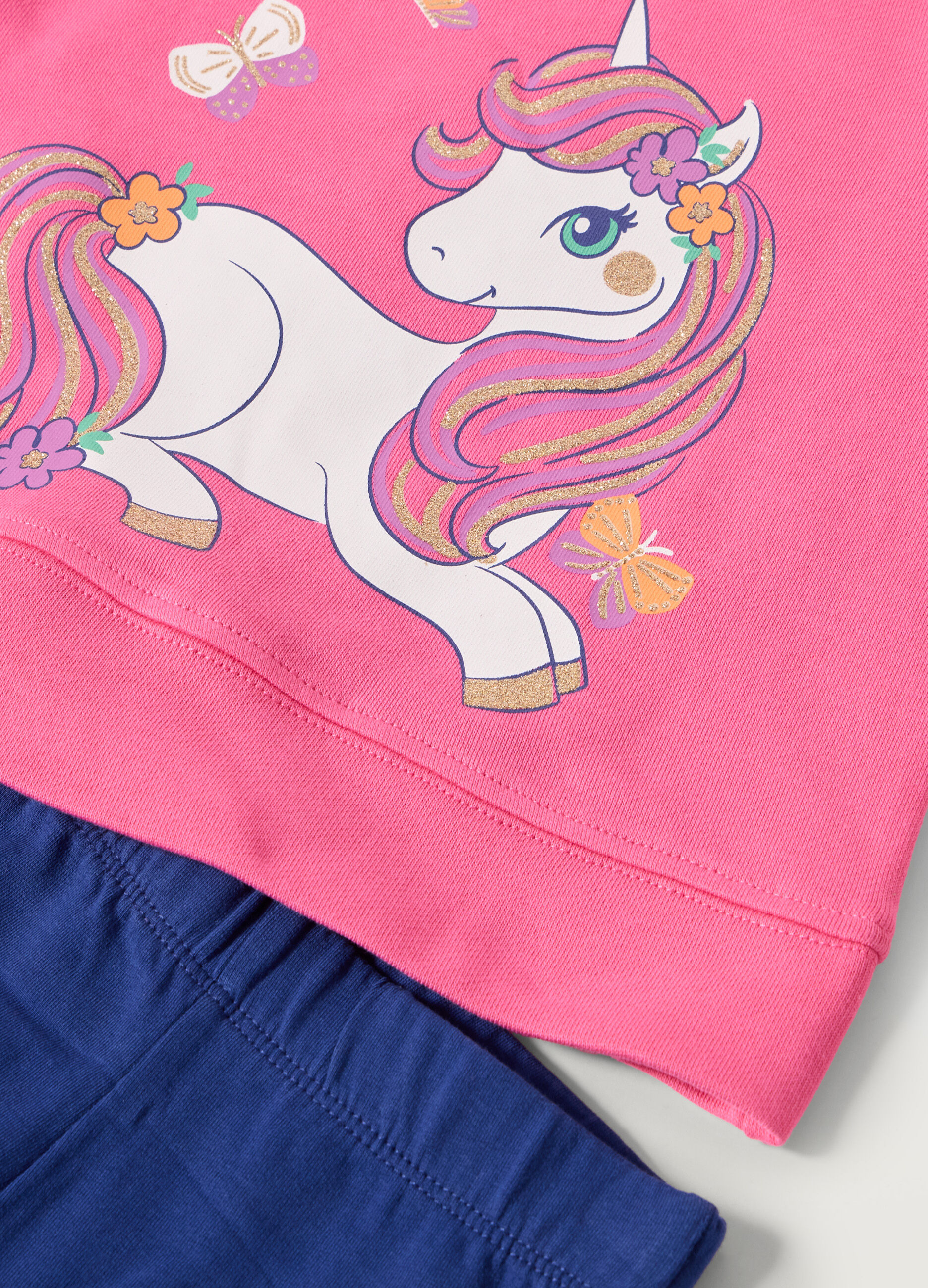 Jogging set in puro cotone bambina