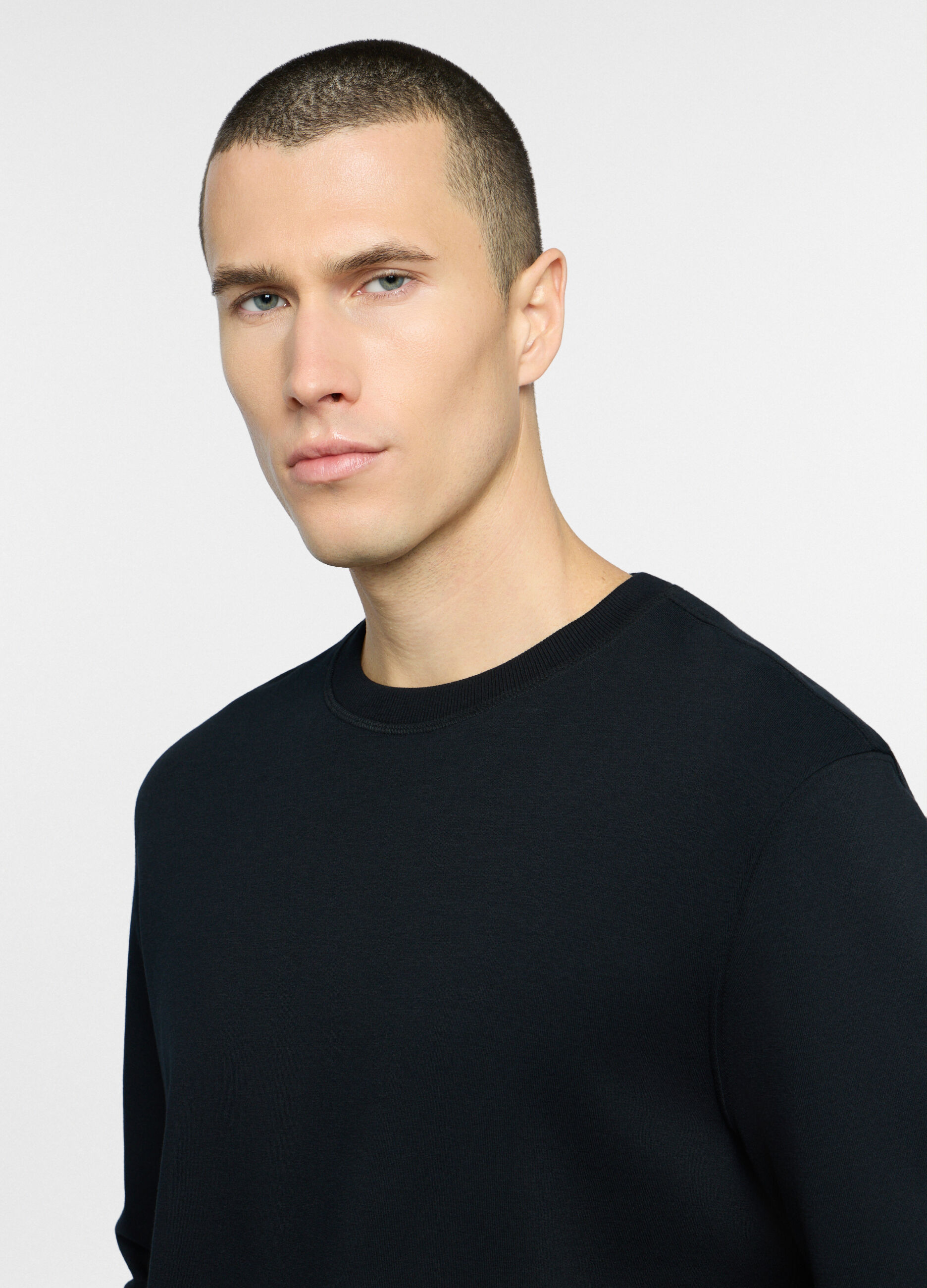 Felpa girocollo in misto cotone uomo_2