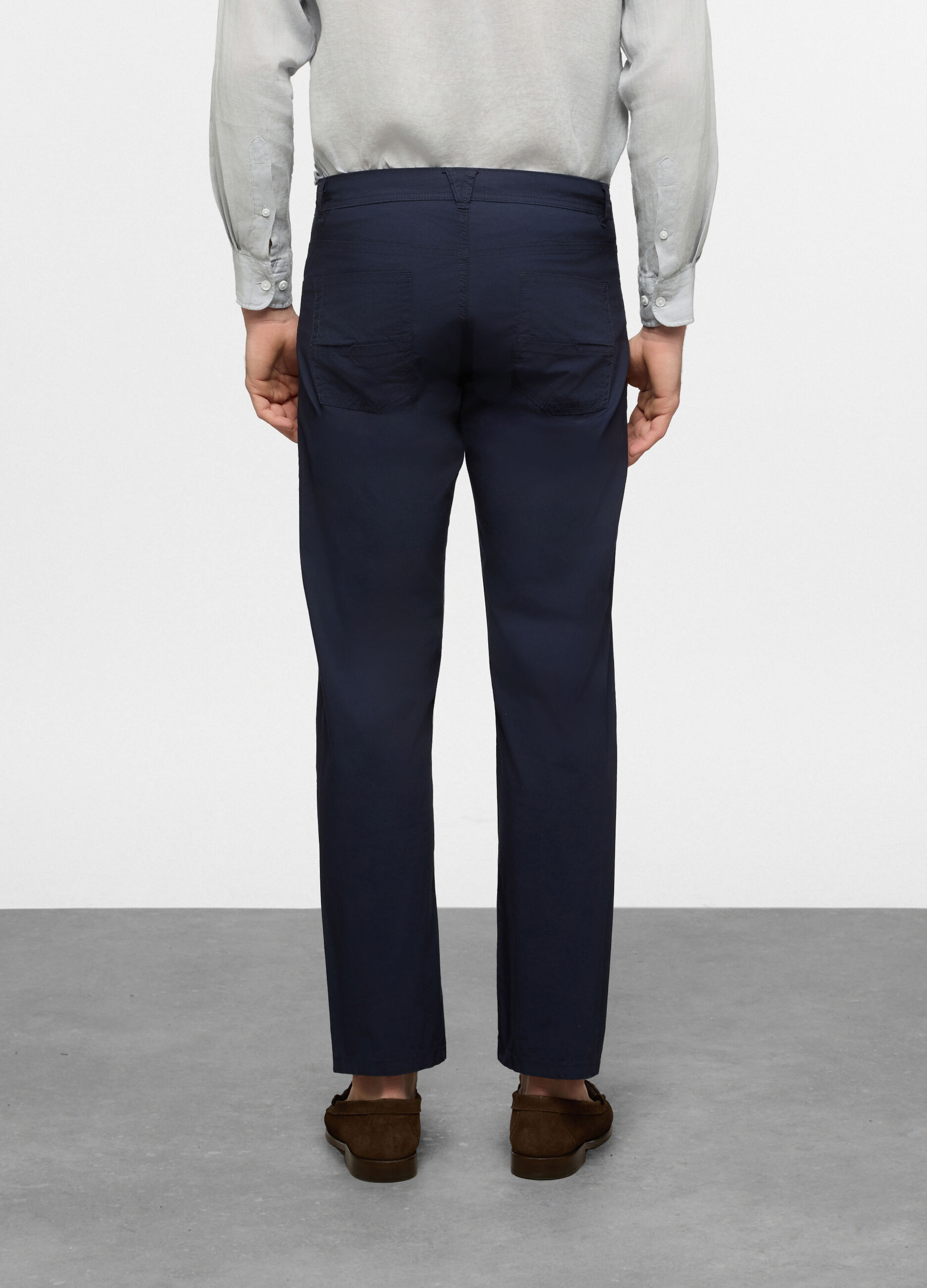 Pantaloni 5 tasche in cotone stretch uomo_1