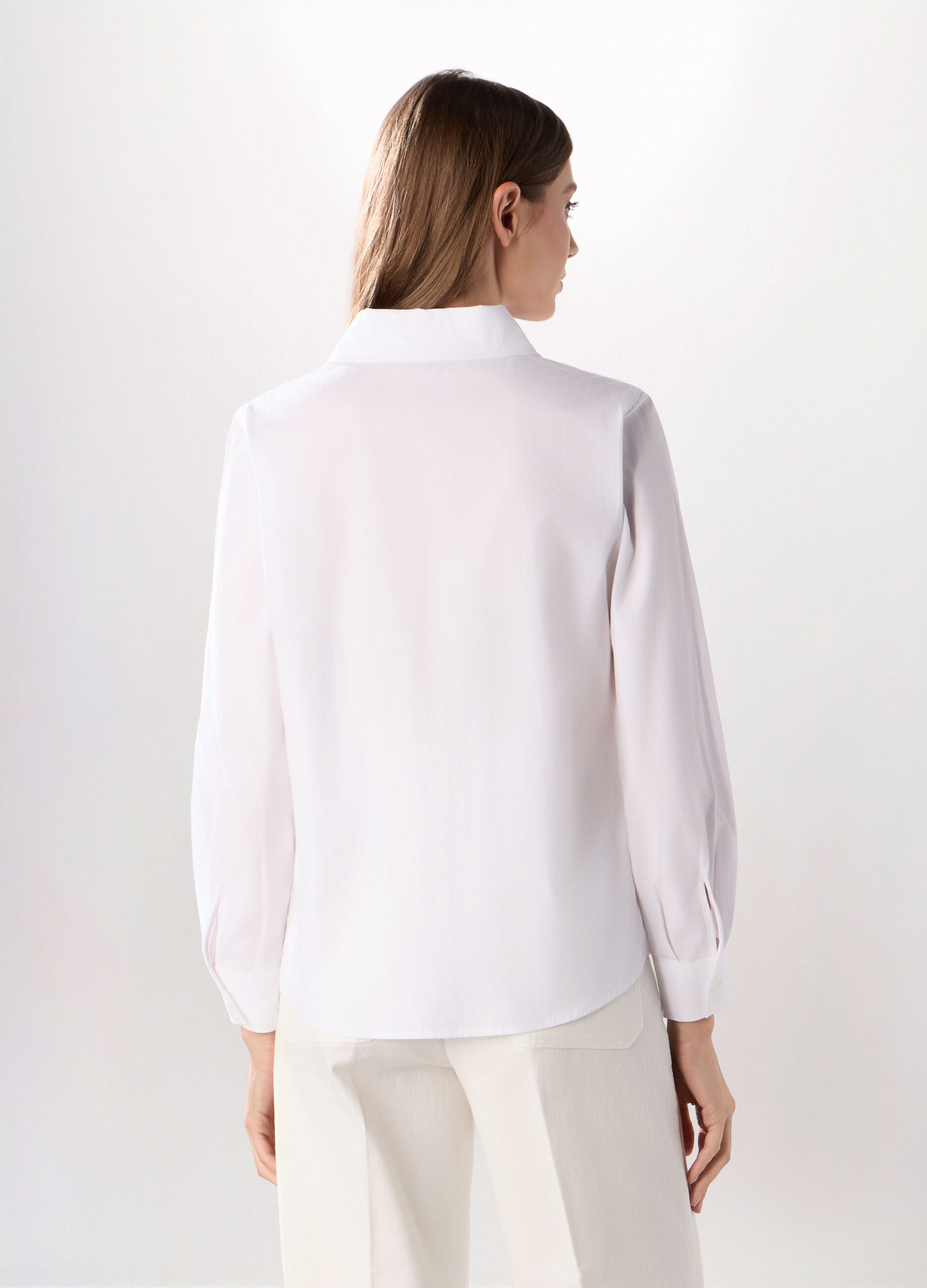 Camicia in puro cotone a maniche lunghe donna_1