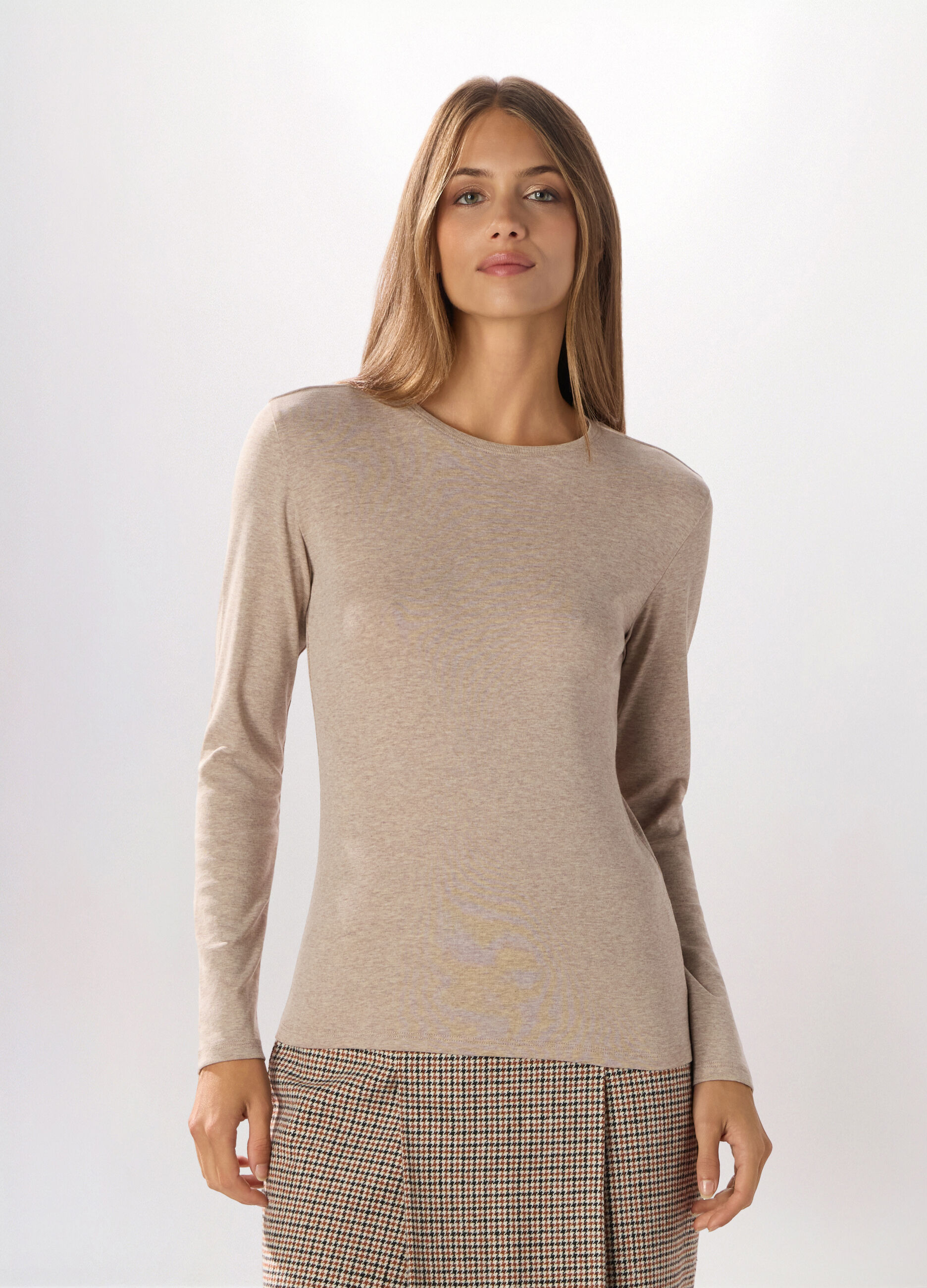 T-shirt in jersey misto cotone donna_0