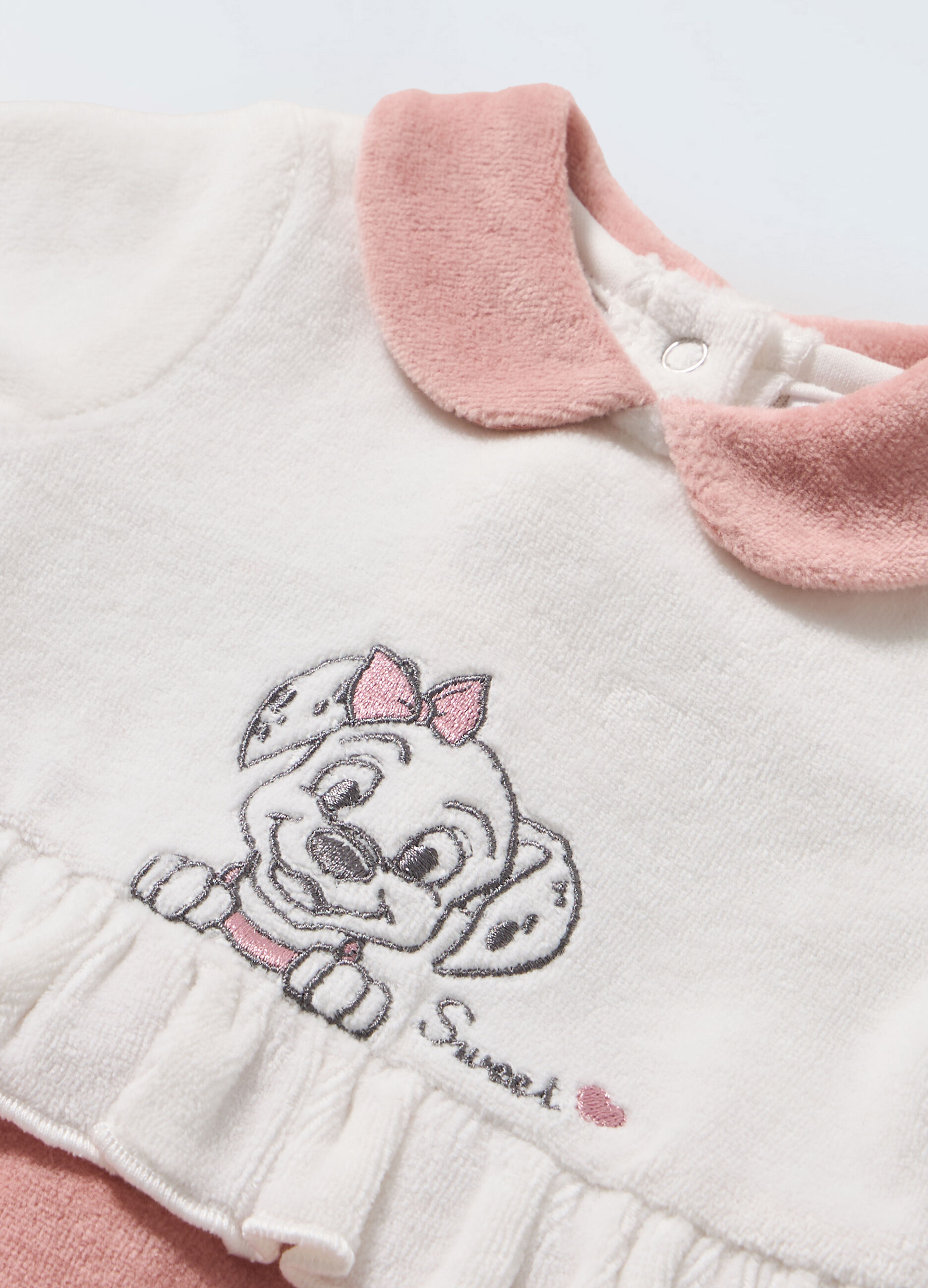 Tutina Disney lunga in velour di misto cotone neonata_1