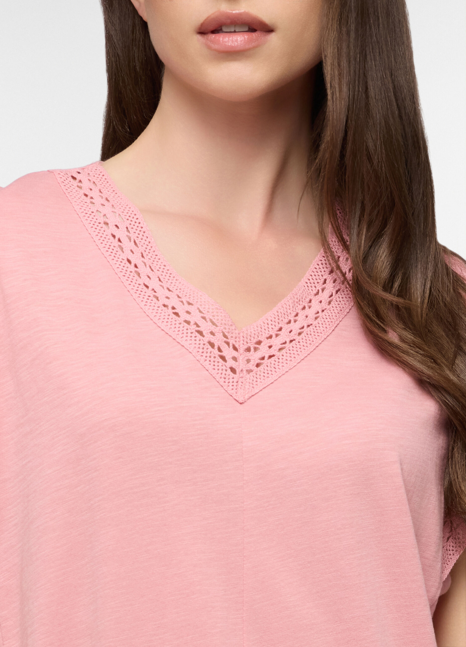 Camicia da notte in jersey slub di puro cotone donna _2