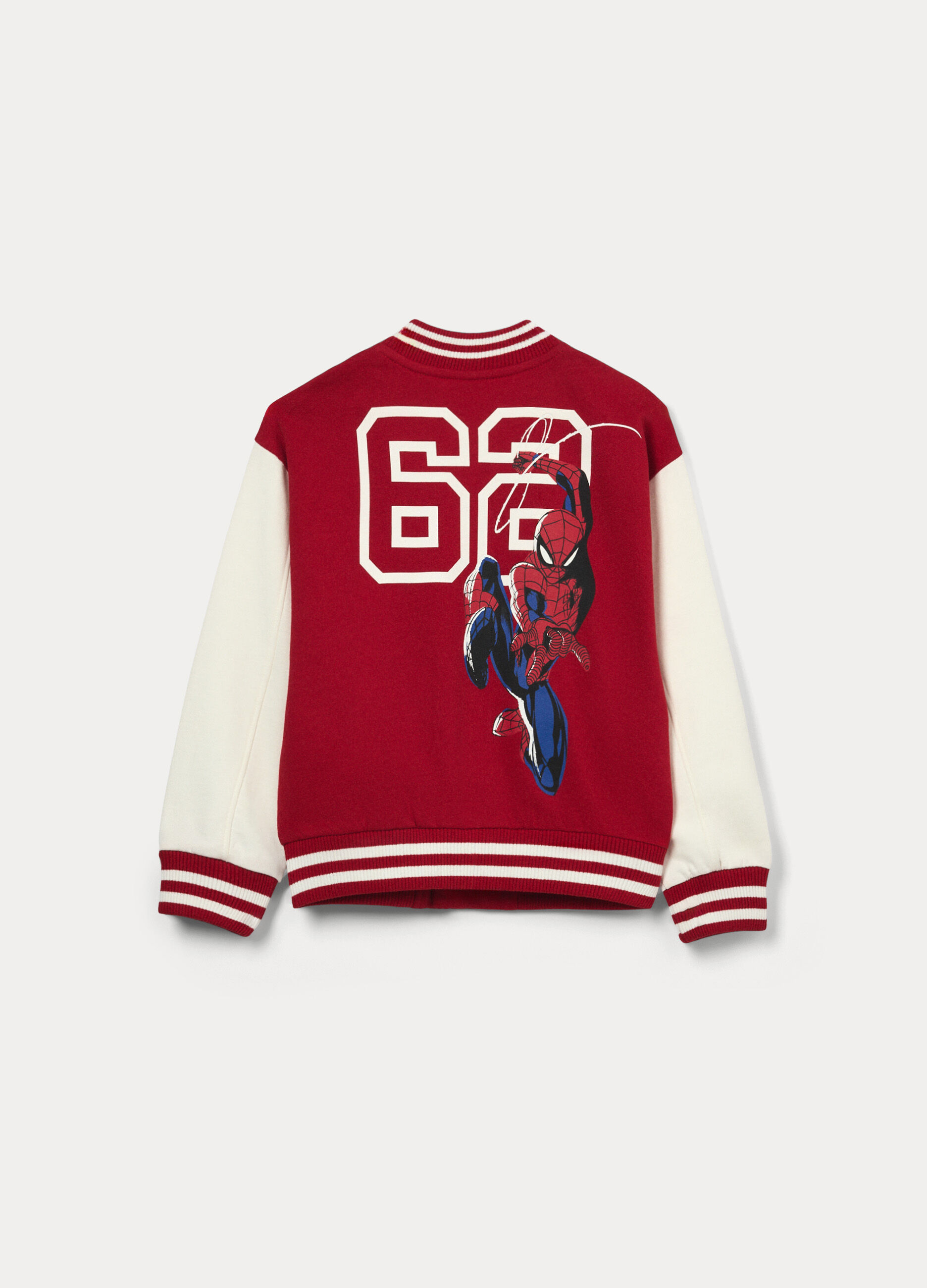 Felpa varsity Marvel in puro cotone fleece bambino_1