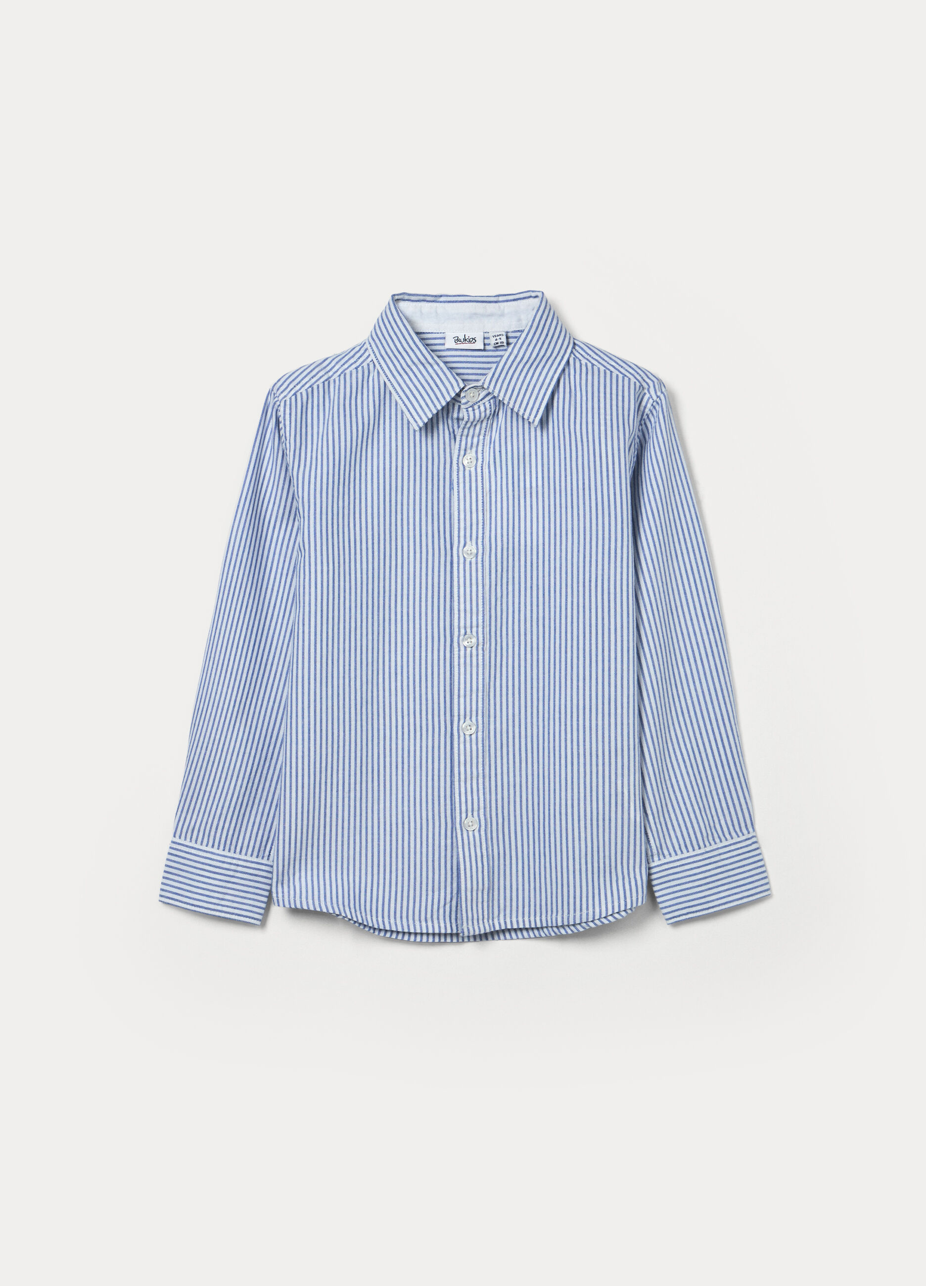 Camicia a righe in puro cotone regular fit bambino_0