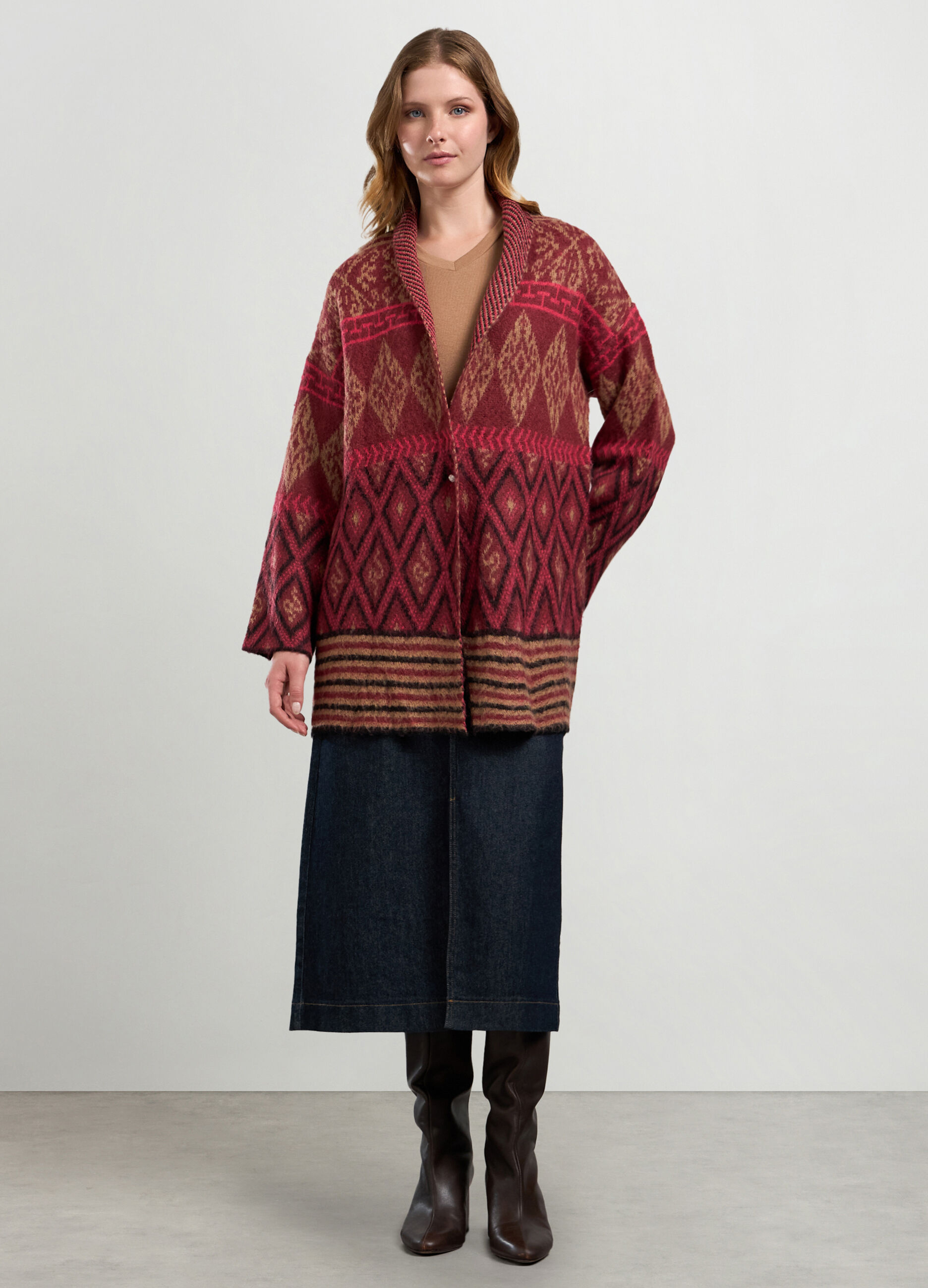 Scialle jacquard multicolor donna_0
