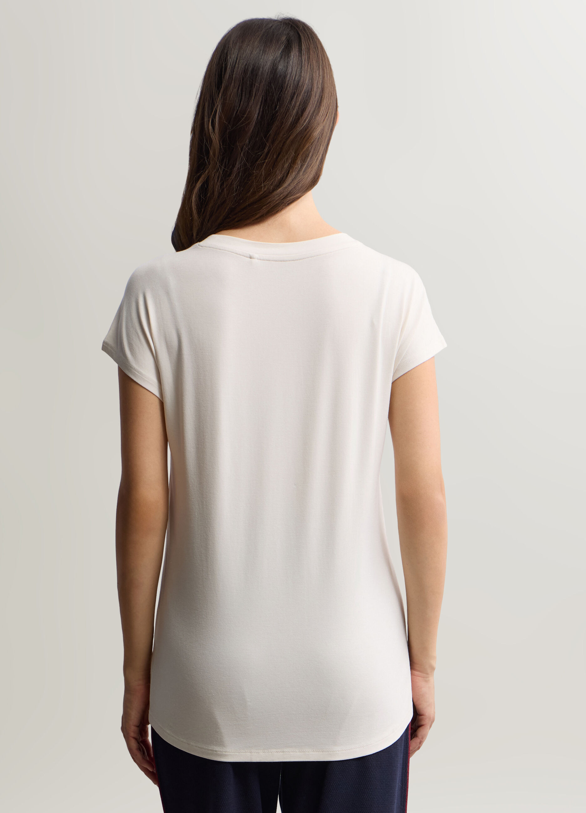 T-shirt girocollo Fit Over stretch donna_1
