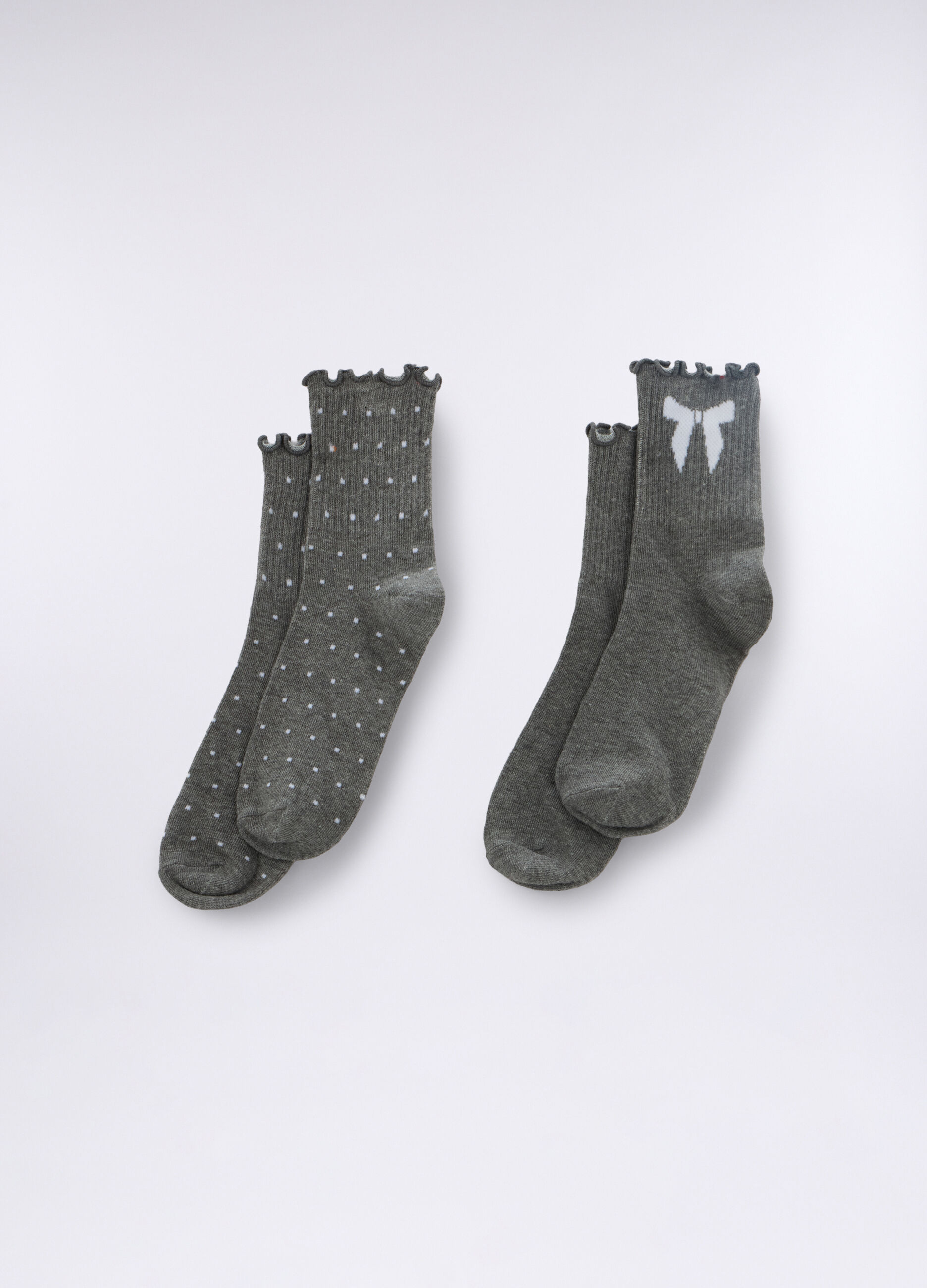 Pack 2 calze midi in cotone stretch donna_0