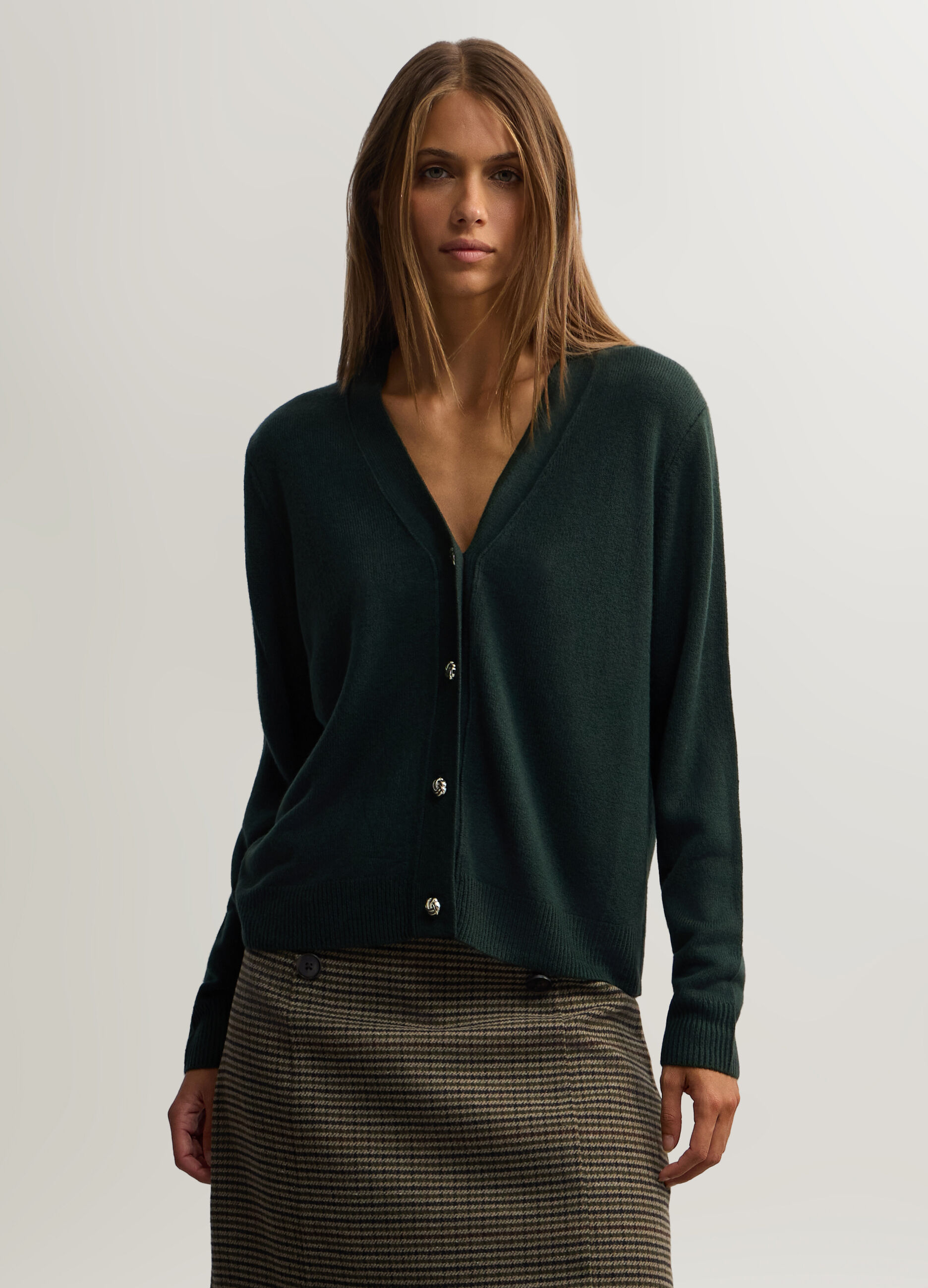 Cardigan con scollo a V Fit over donna_0