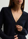 Cardigan con scollo a V rasato donna_2