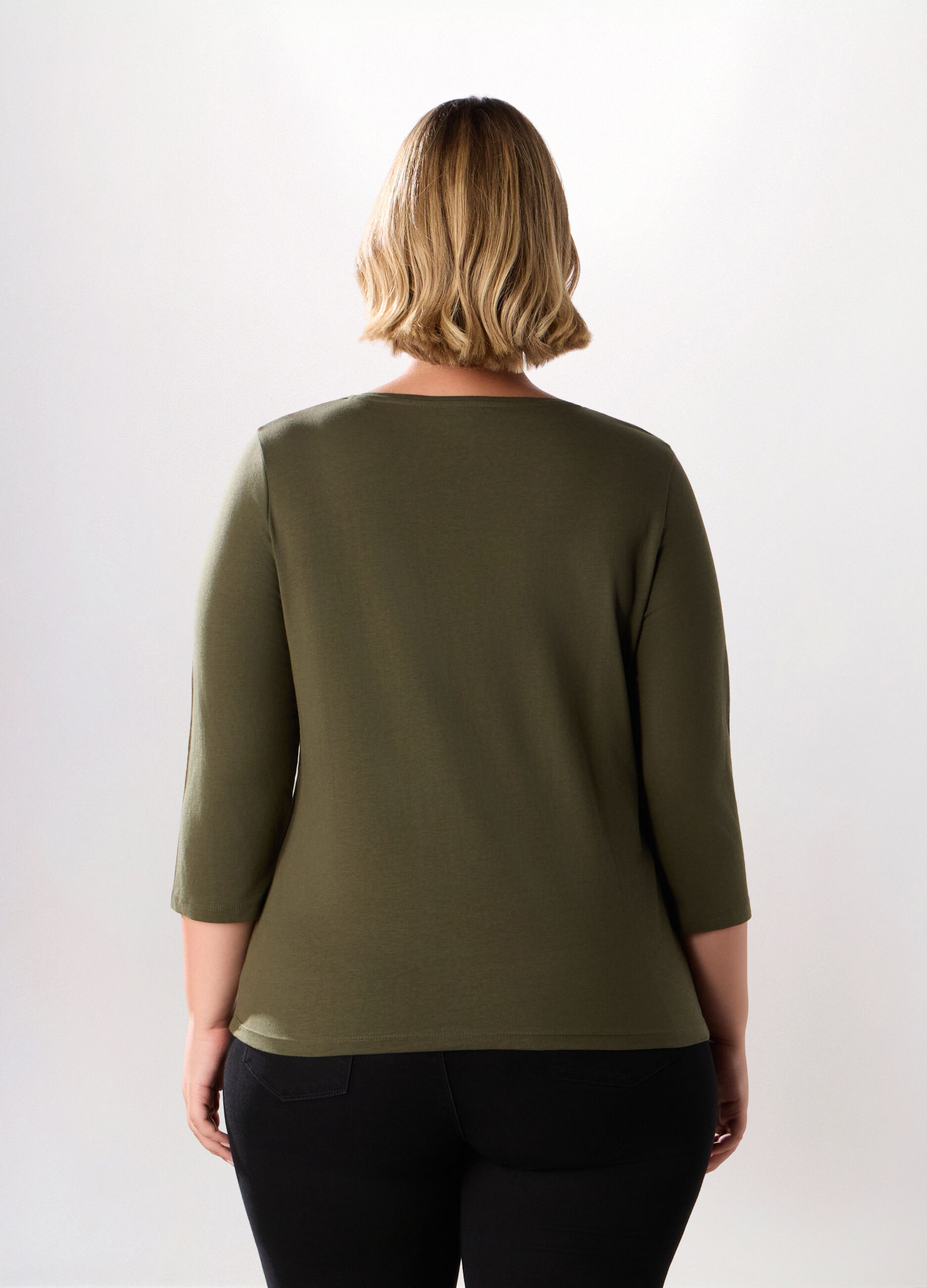 T-shirt in jersey di puro cotone donna curvy_1
