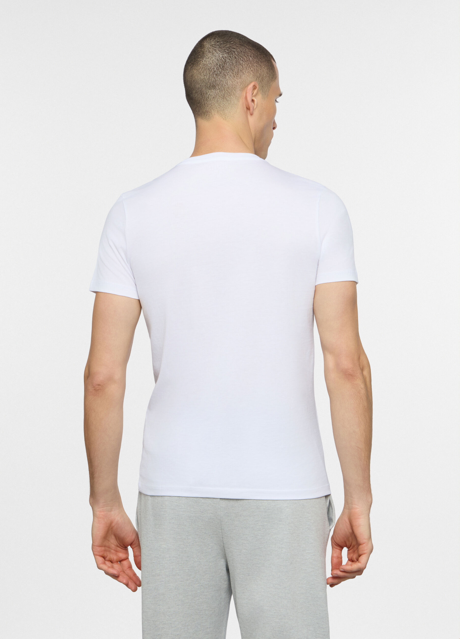 Maglietta intima slim in cotone uomo_1