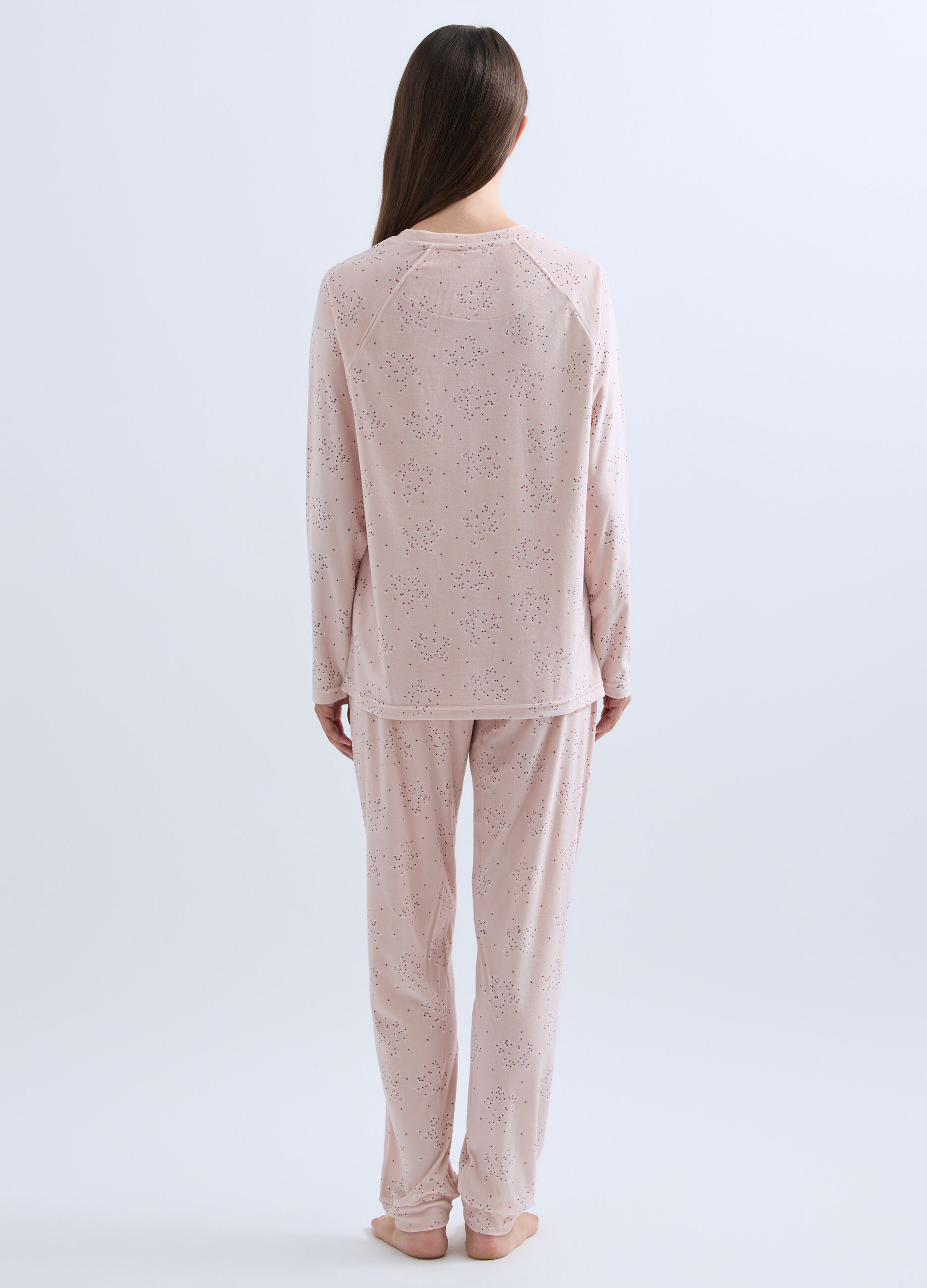 Set pigiama lungo velour donna_1