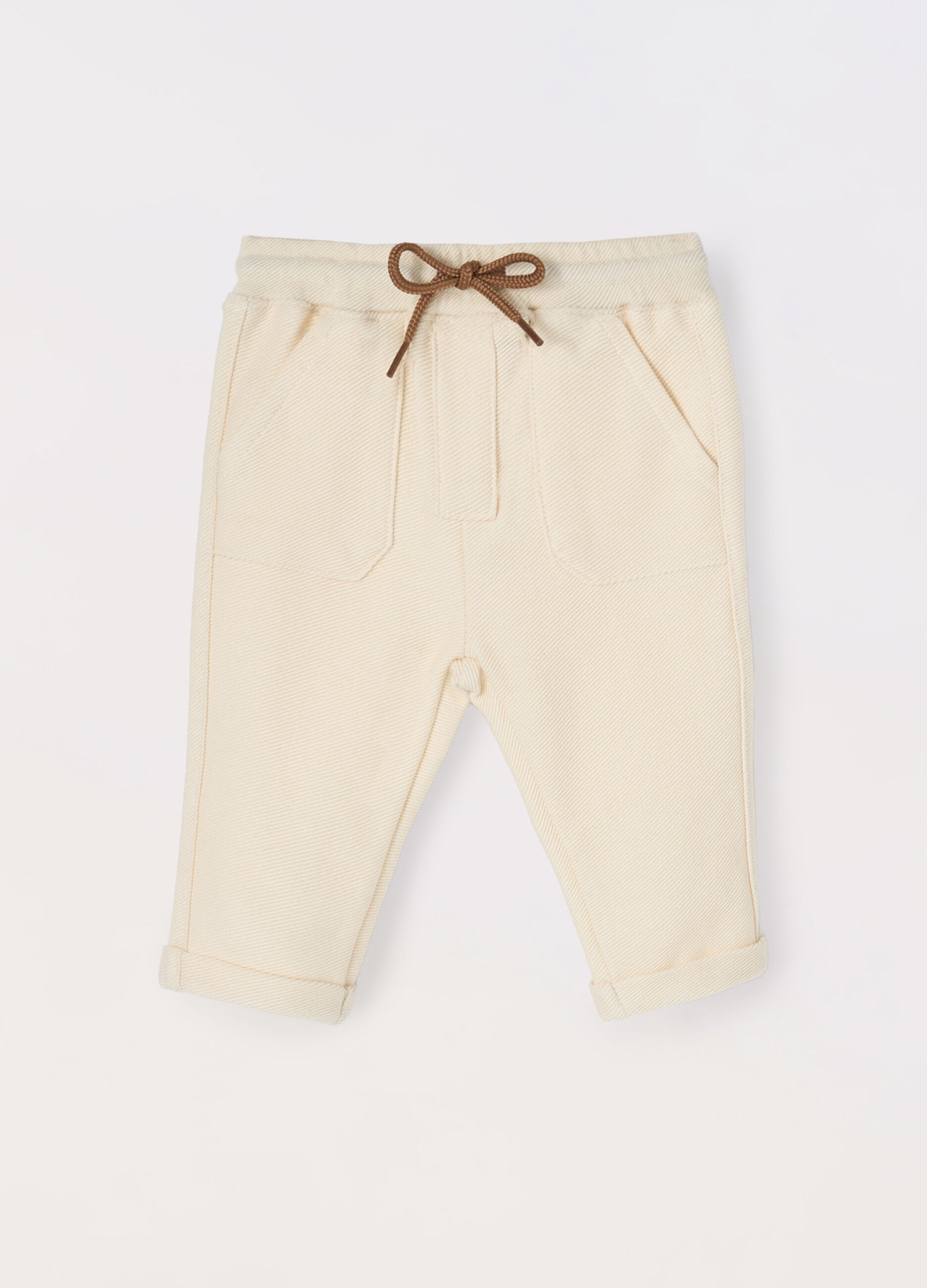 Pantaloni in puro cotone neonato_0