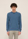 Maglione girocollo in cotone a maglia rasata uomo_0