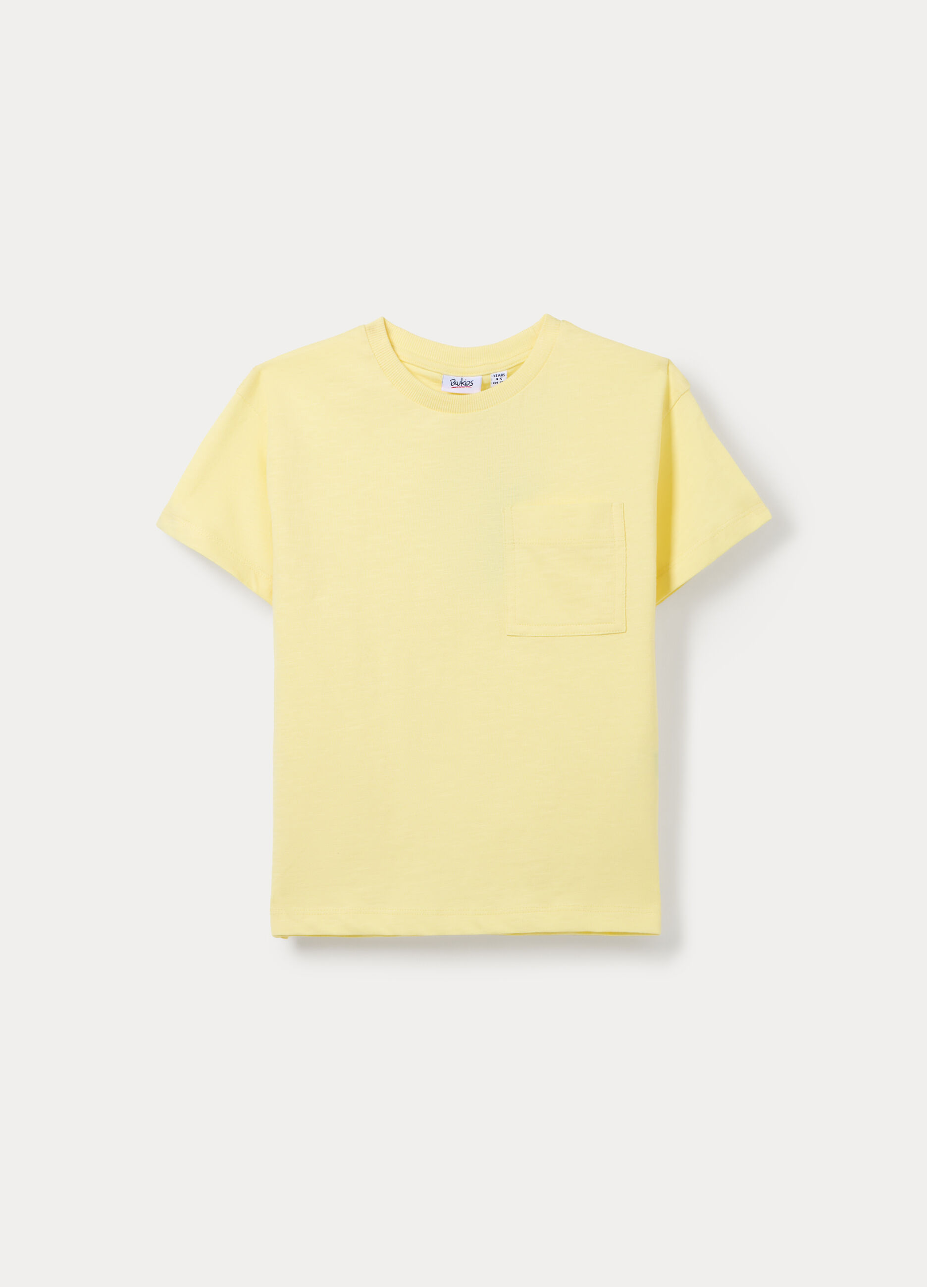 T-shirt girocollo in jersey slub bambino_0