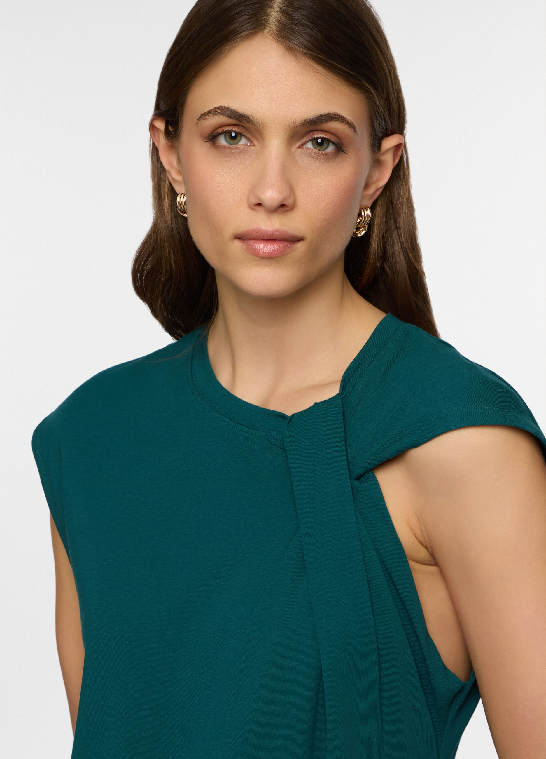 T-shirt girocollo stretch donna_2