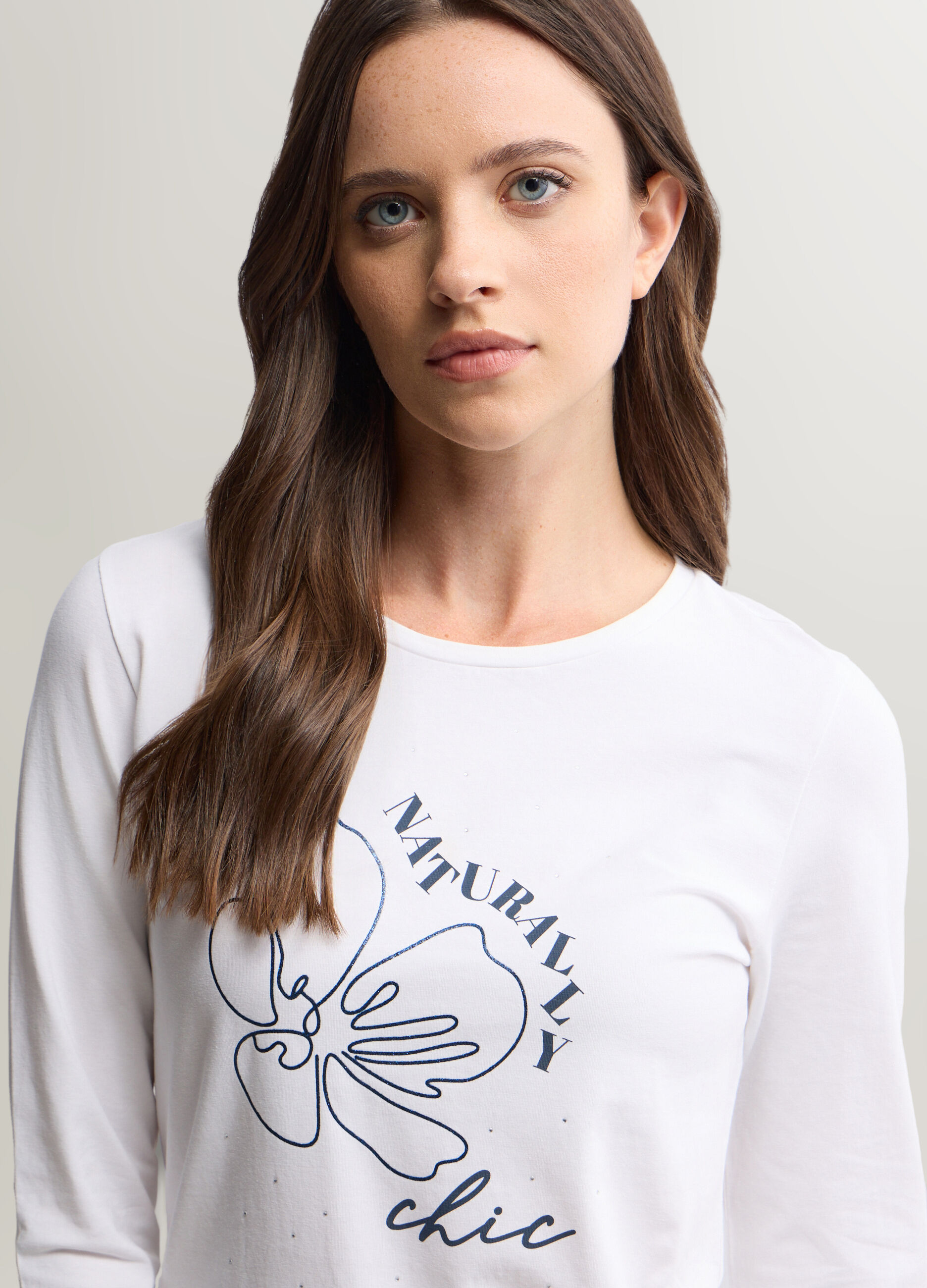 T-shirt girocollo stretch donna_2