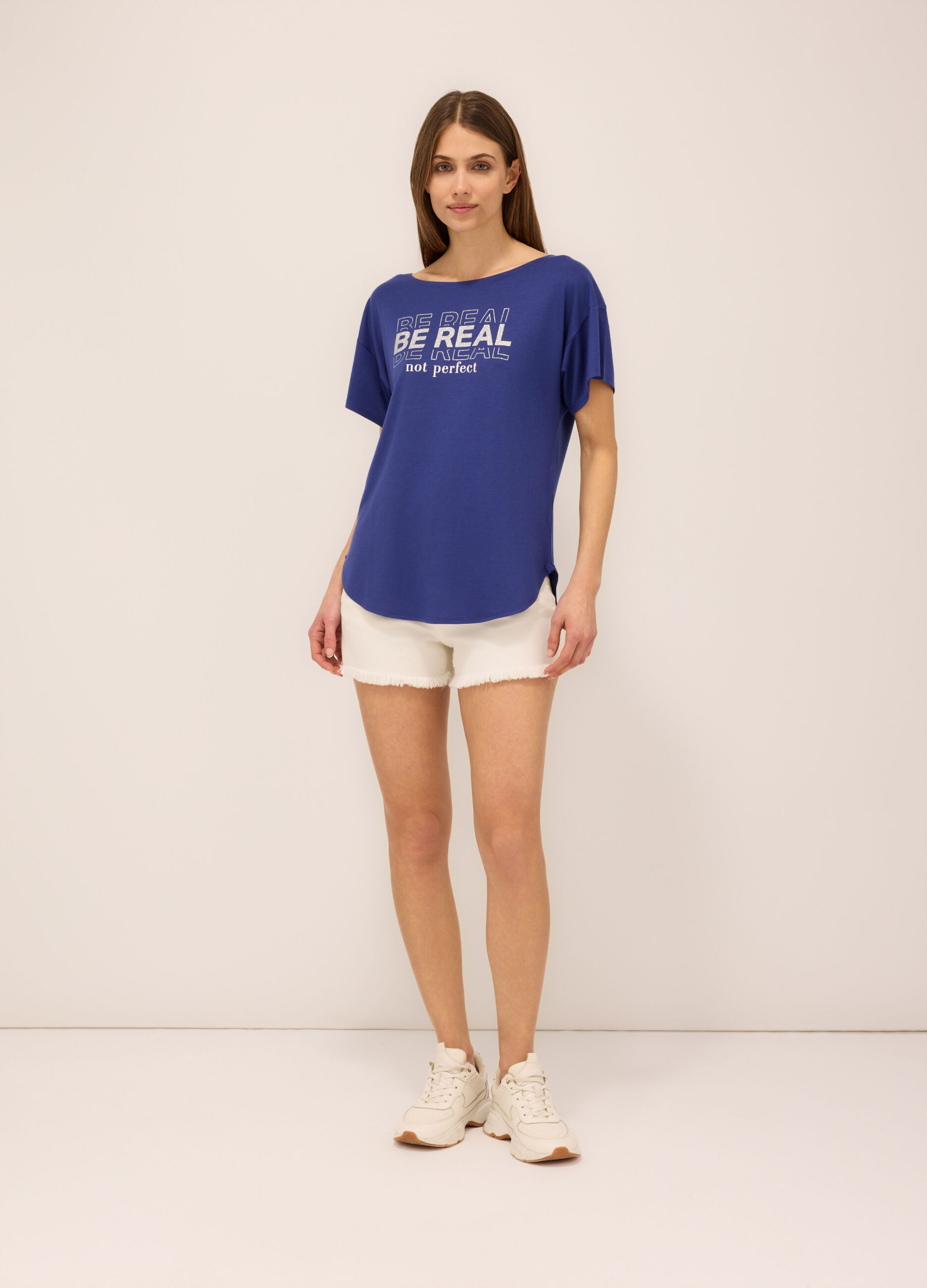 Shorts in denim misto cotone donna_0