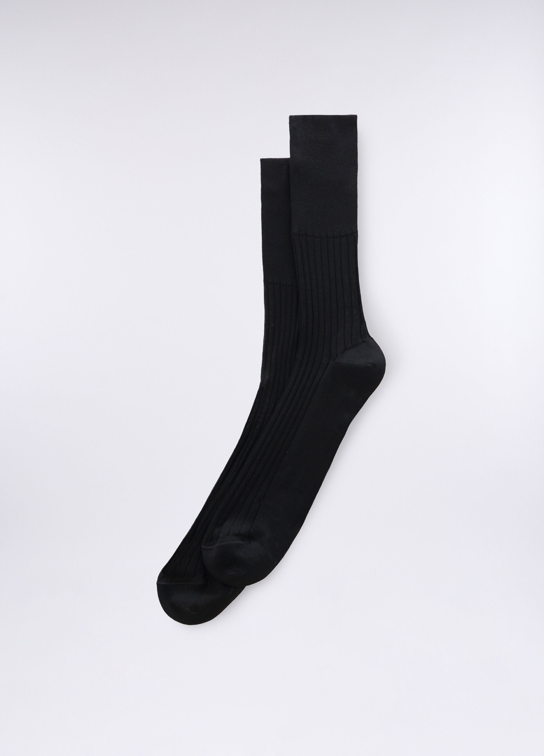 Calze corte in cotone a coste uomo_0