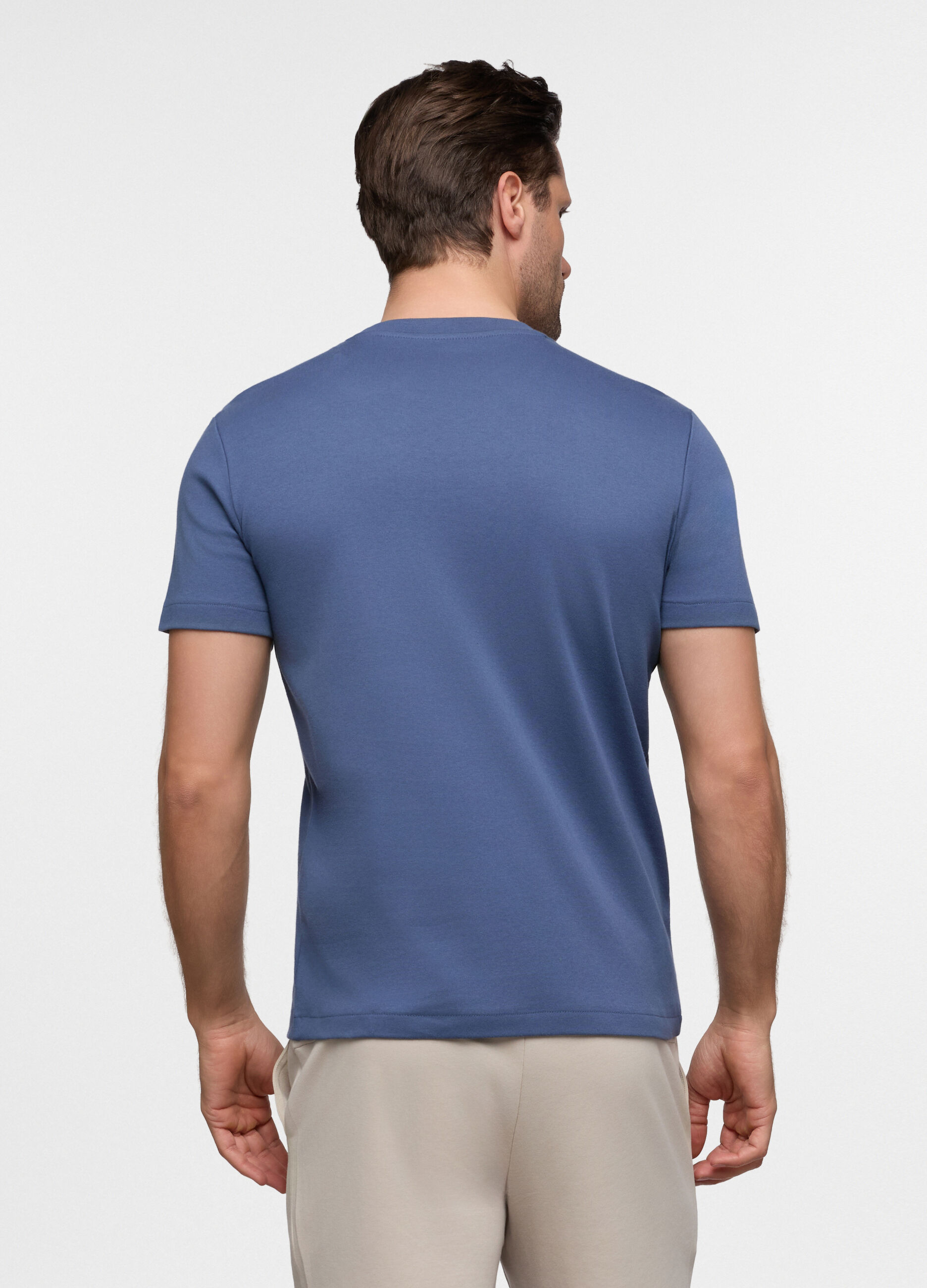 T-shirt girocollo in cotone interlock uomo_1