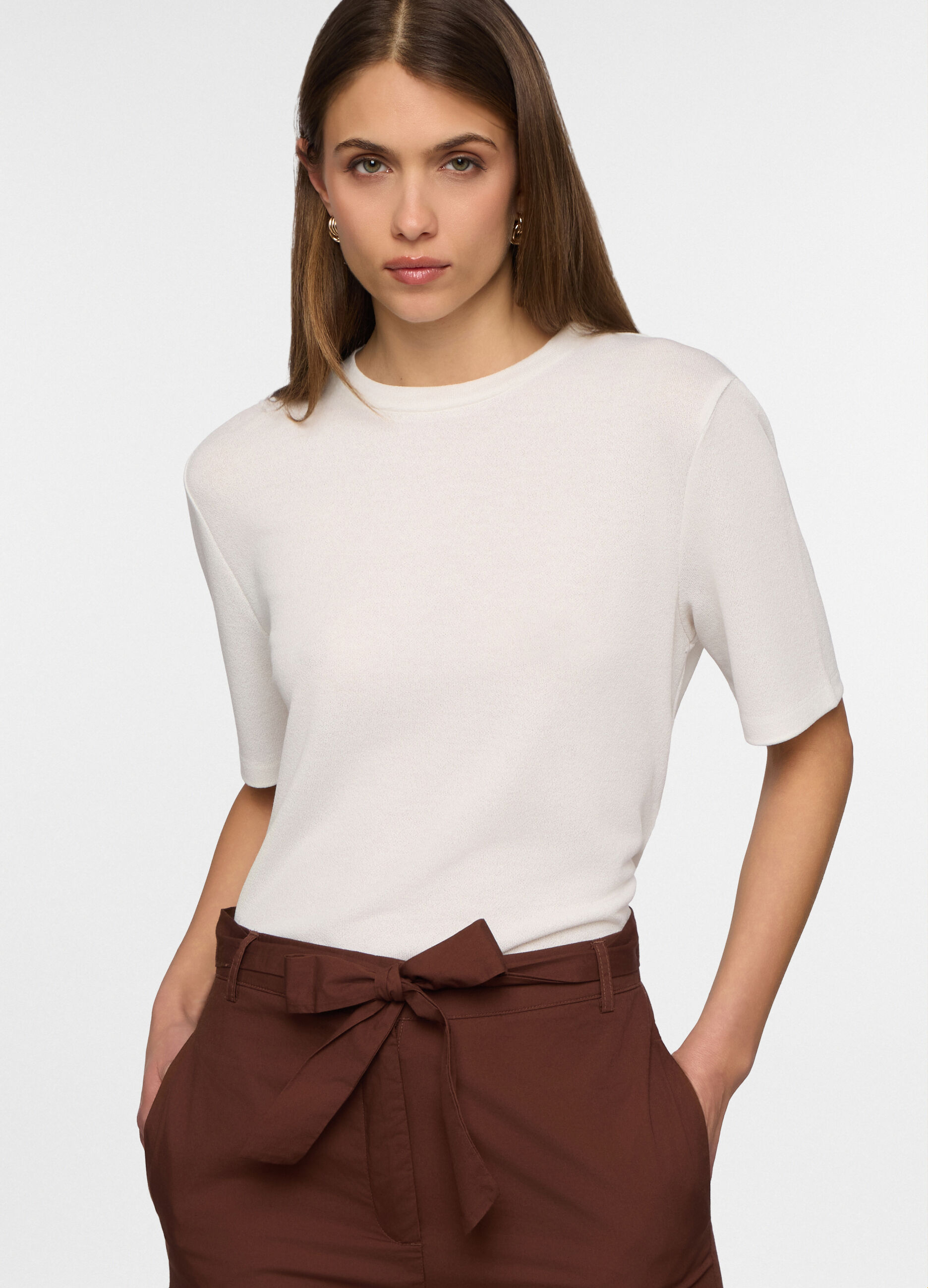 t-shirt girocollo stretch donna_0