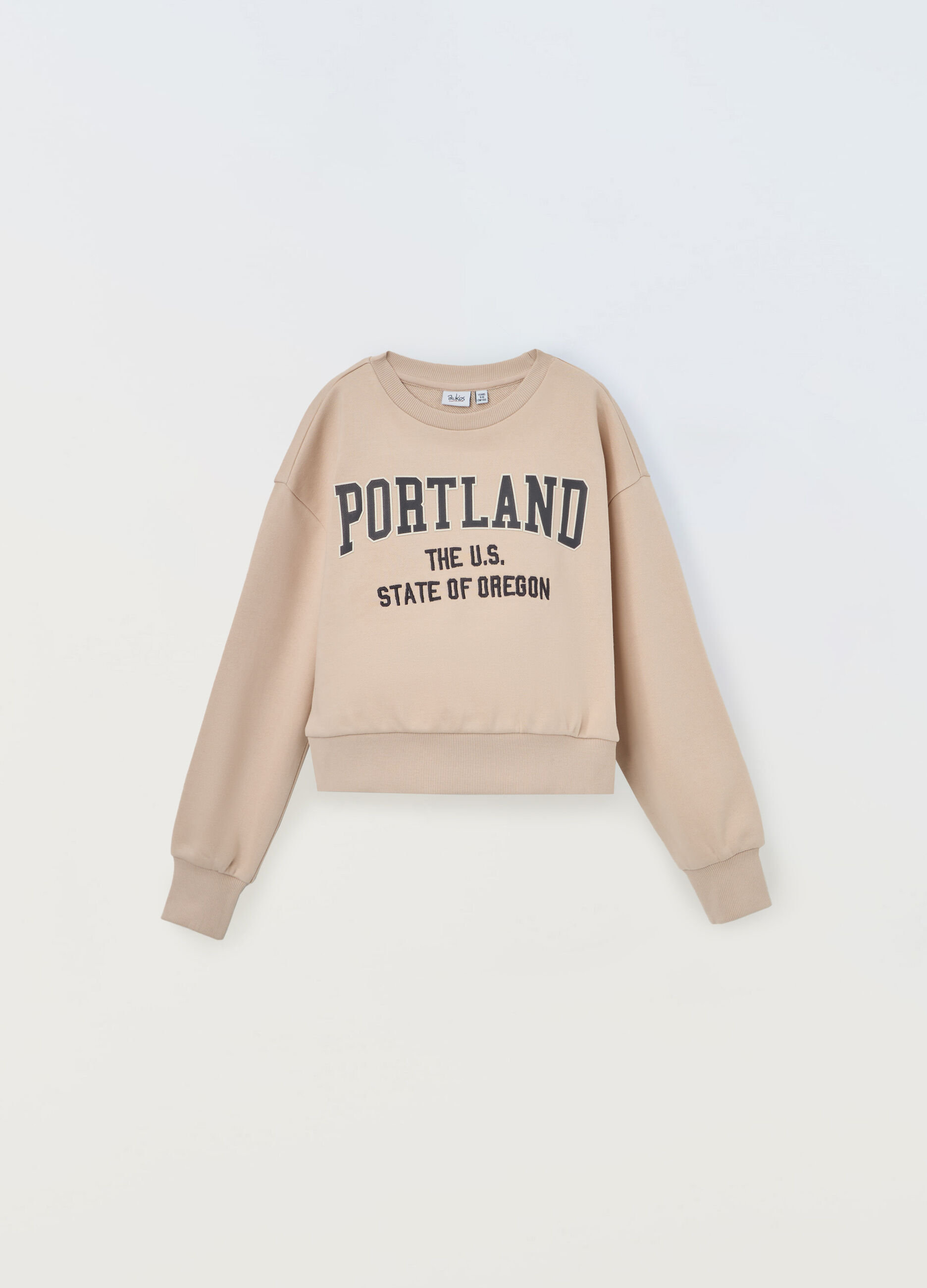 Felpa in misto cotone ragazza_0