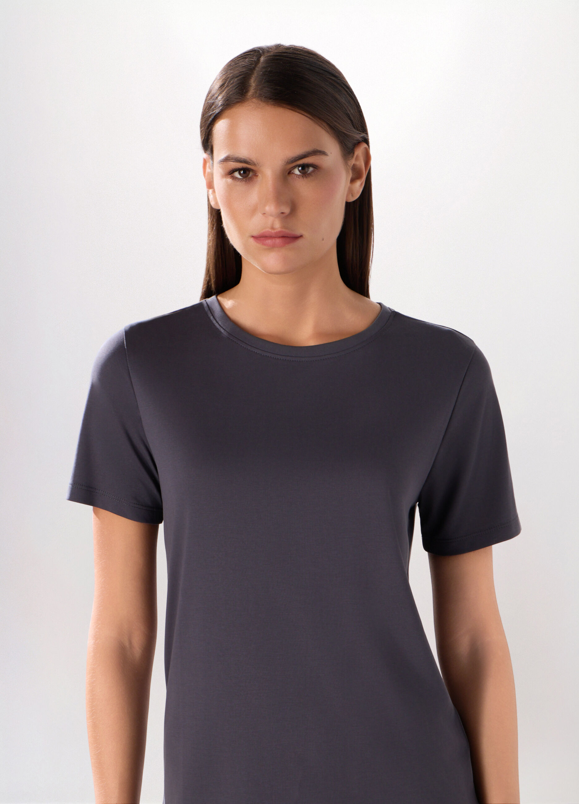 T-shirt in jersey di misto modal donna_2