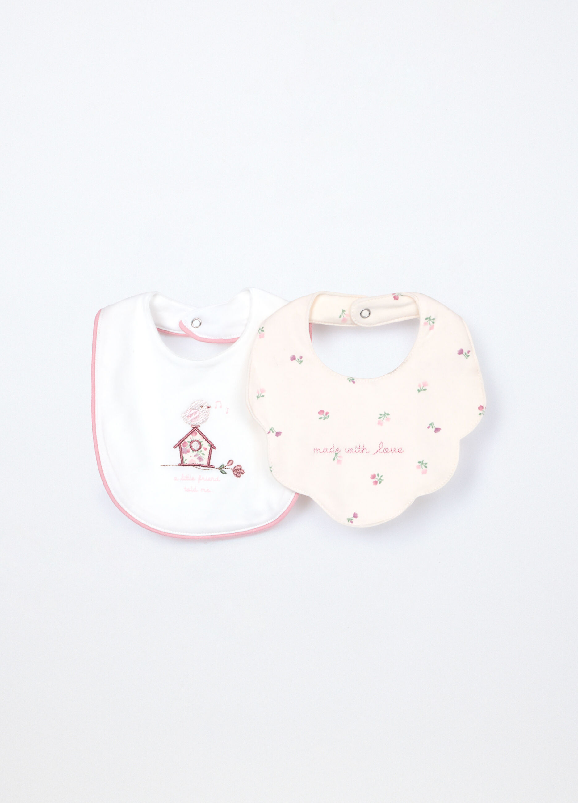 Pack 2 bavaglini in interlock di puro cotone _0