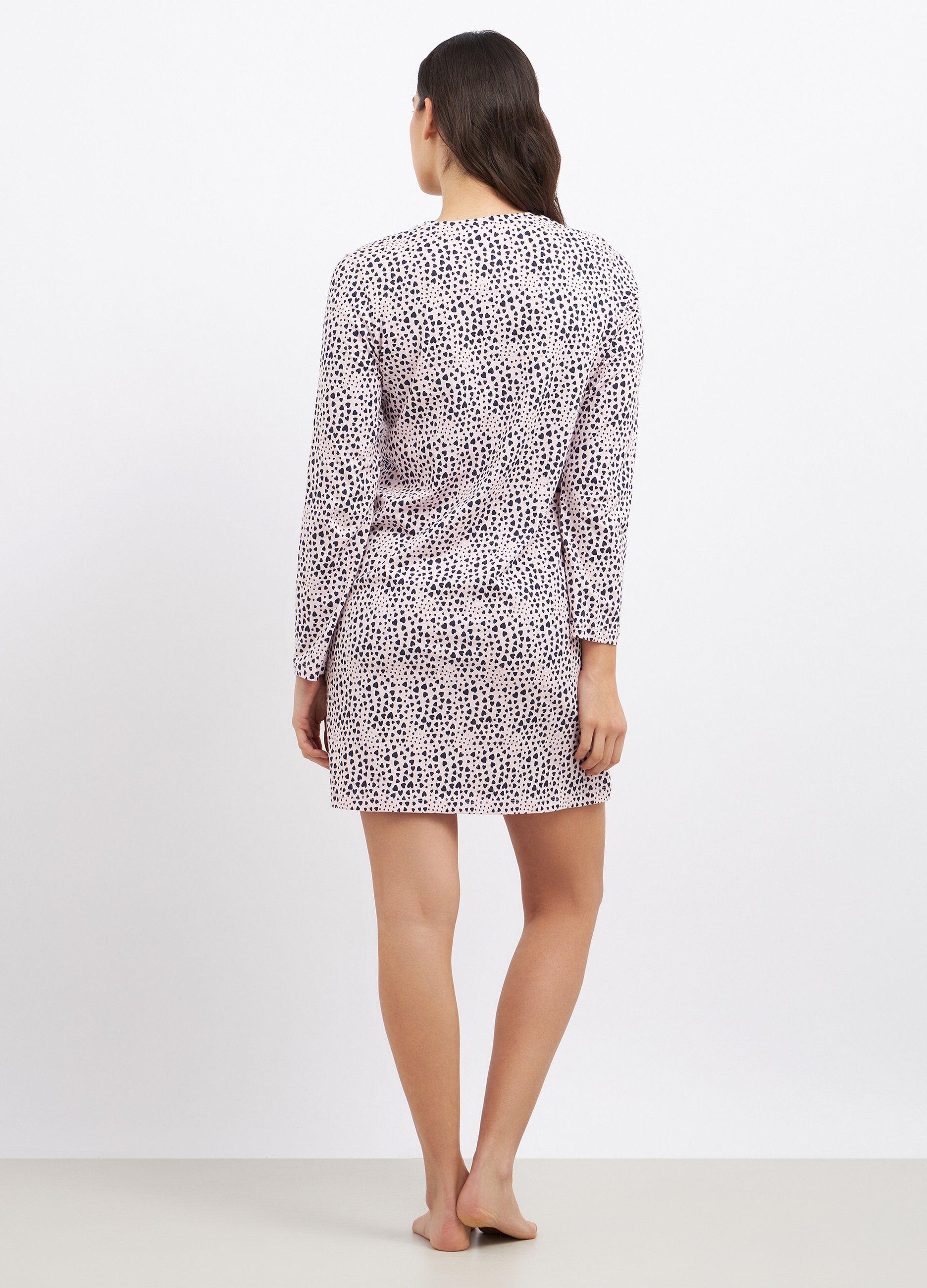 Camicia da notte in puro cotone stampato donna_1