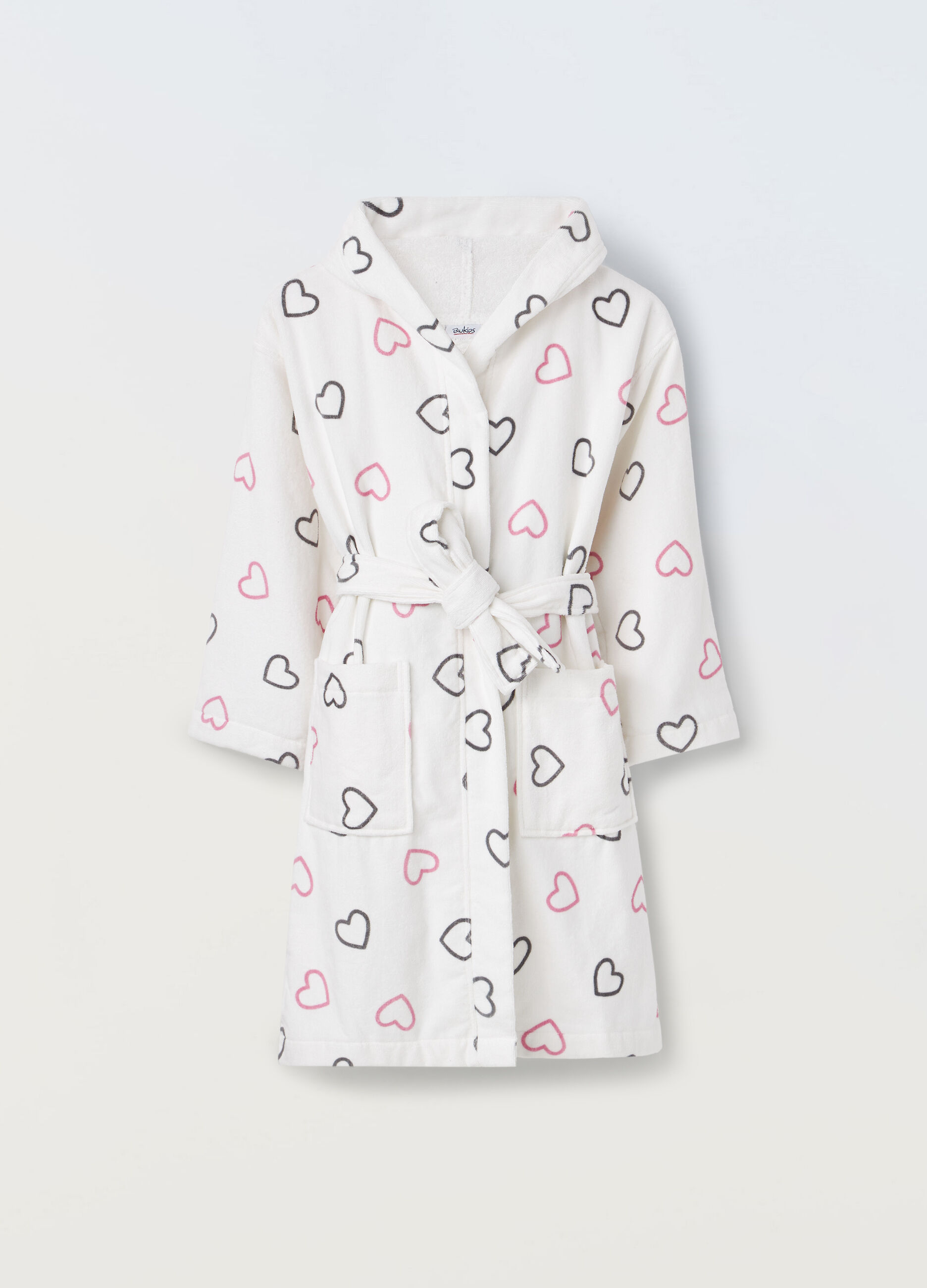 Accappatoio in puro cotone velours ragazza_0