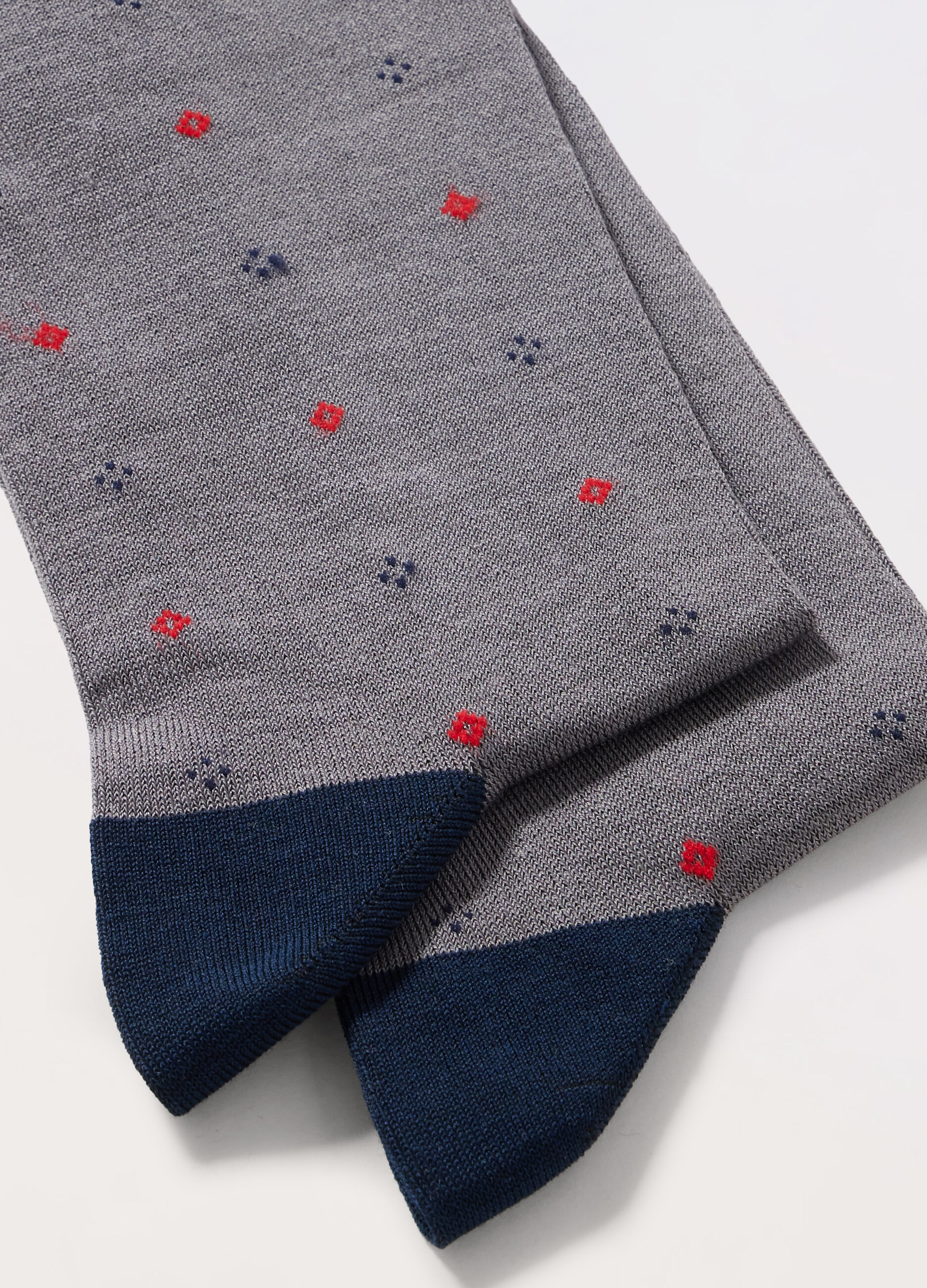 Calze lunghe in cotone stretch a fantasia uomo_1