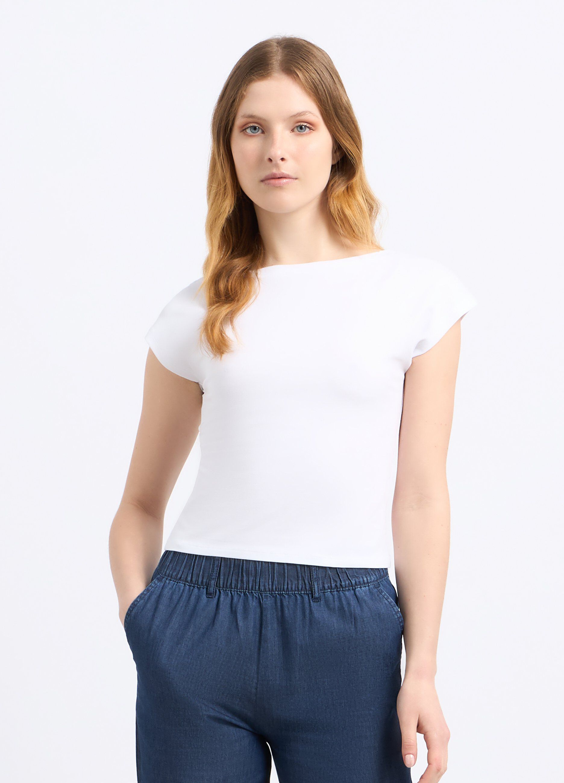 Top in cotone stretch donna_0
