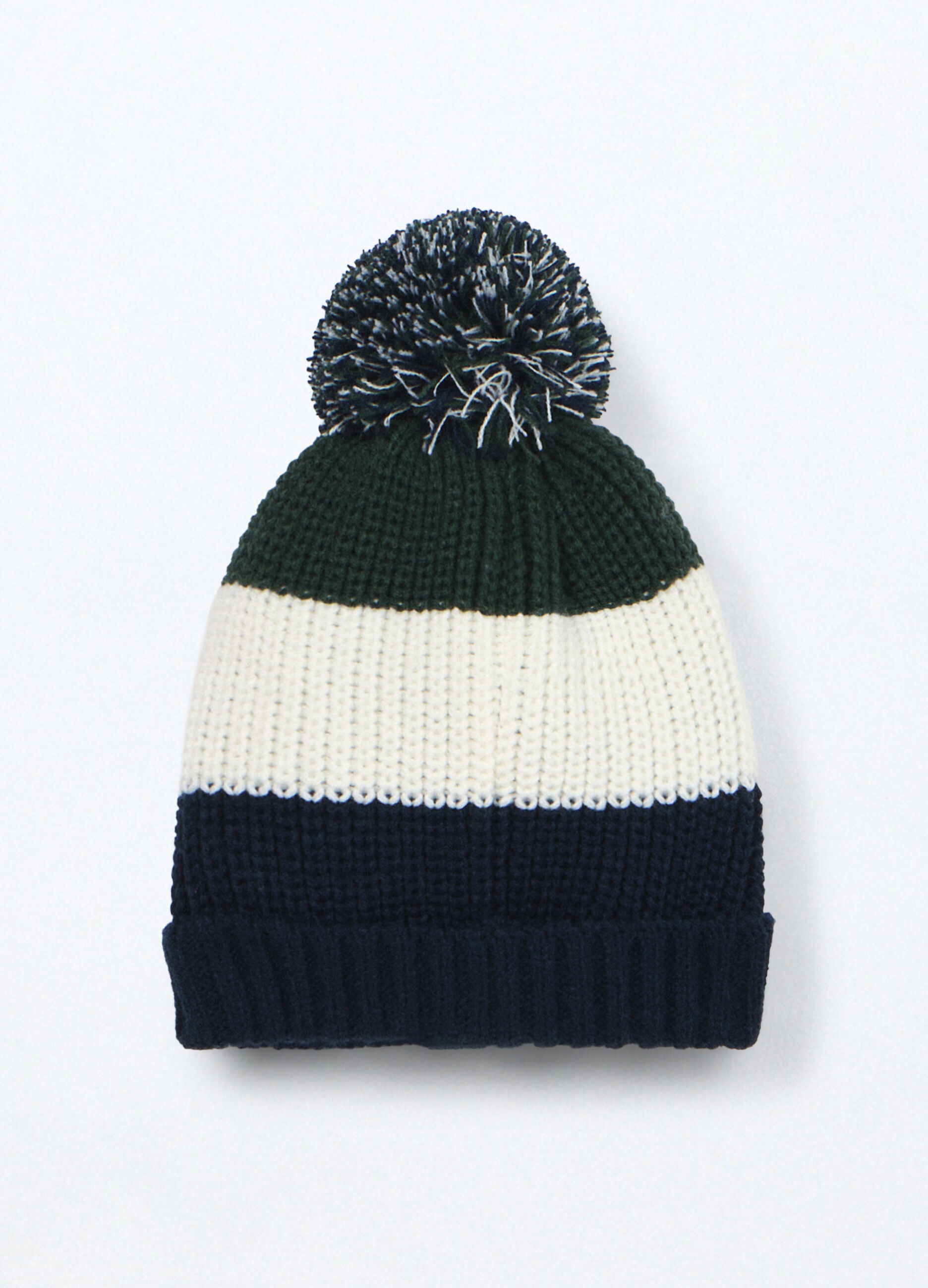 Berretto tricot a righe neonato_1