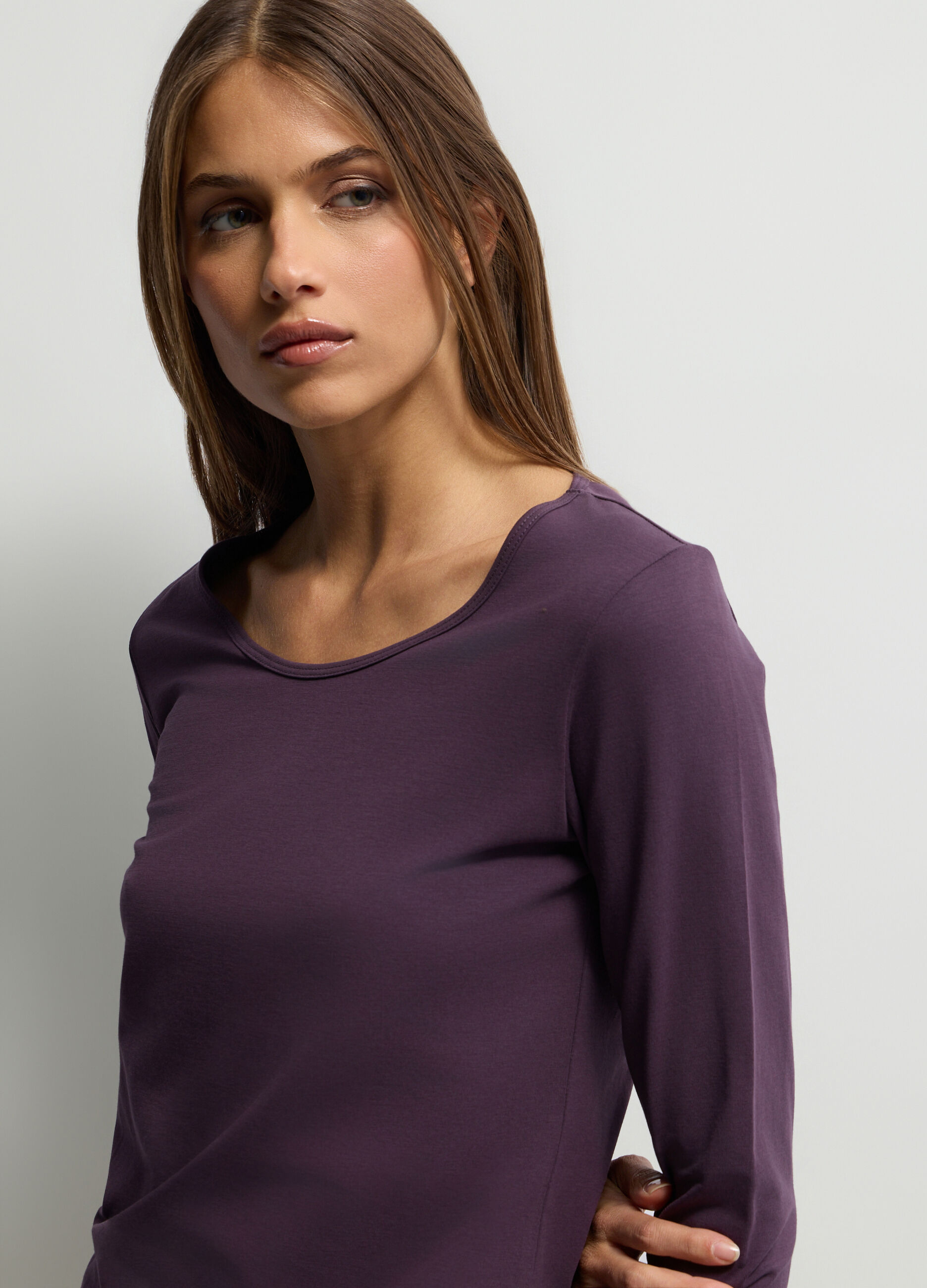 T-shirt girocollo donna_2