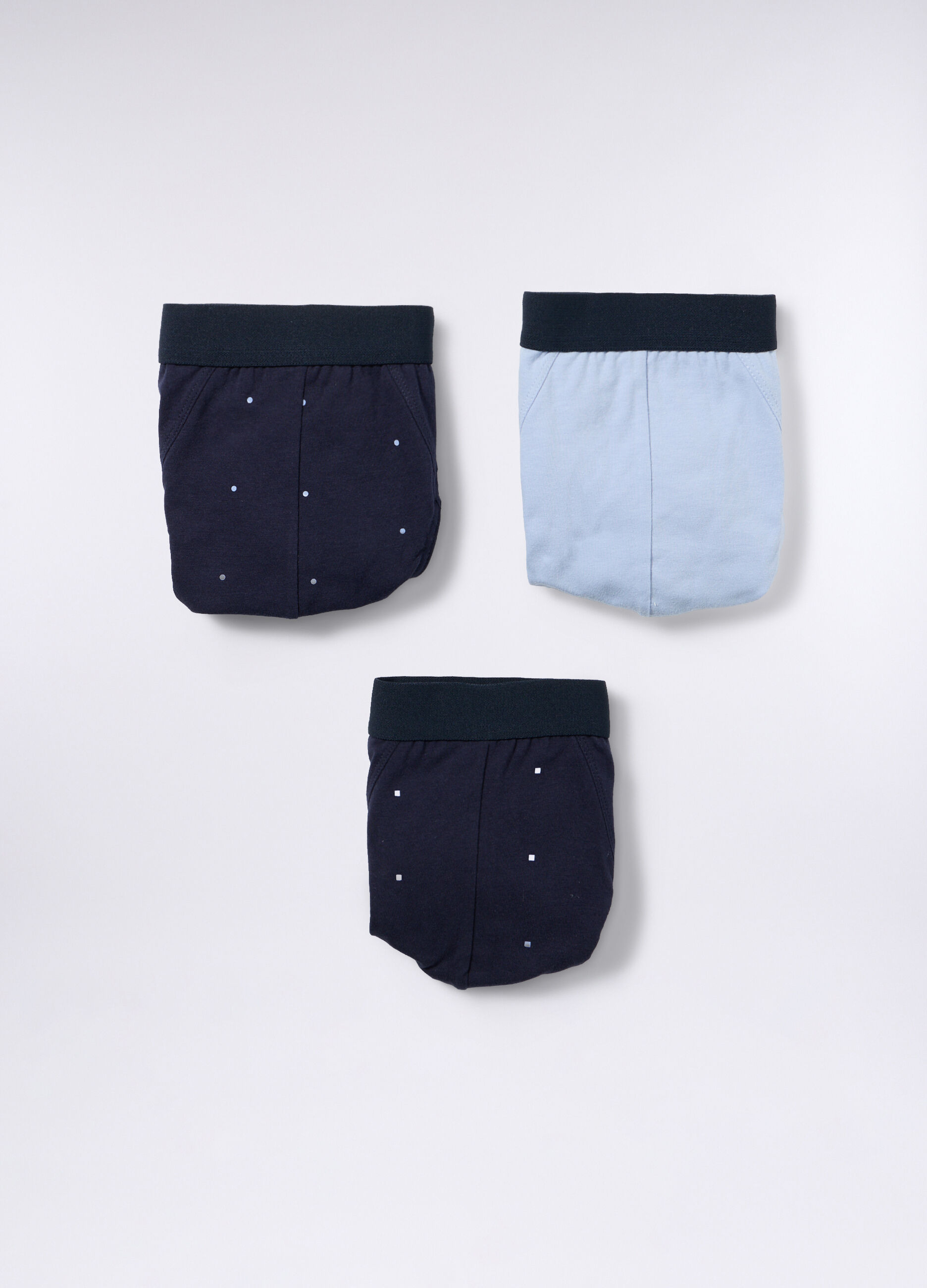 3 pack slip in cotone stretch a pois uomo_0