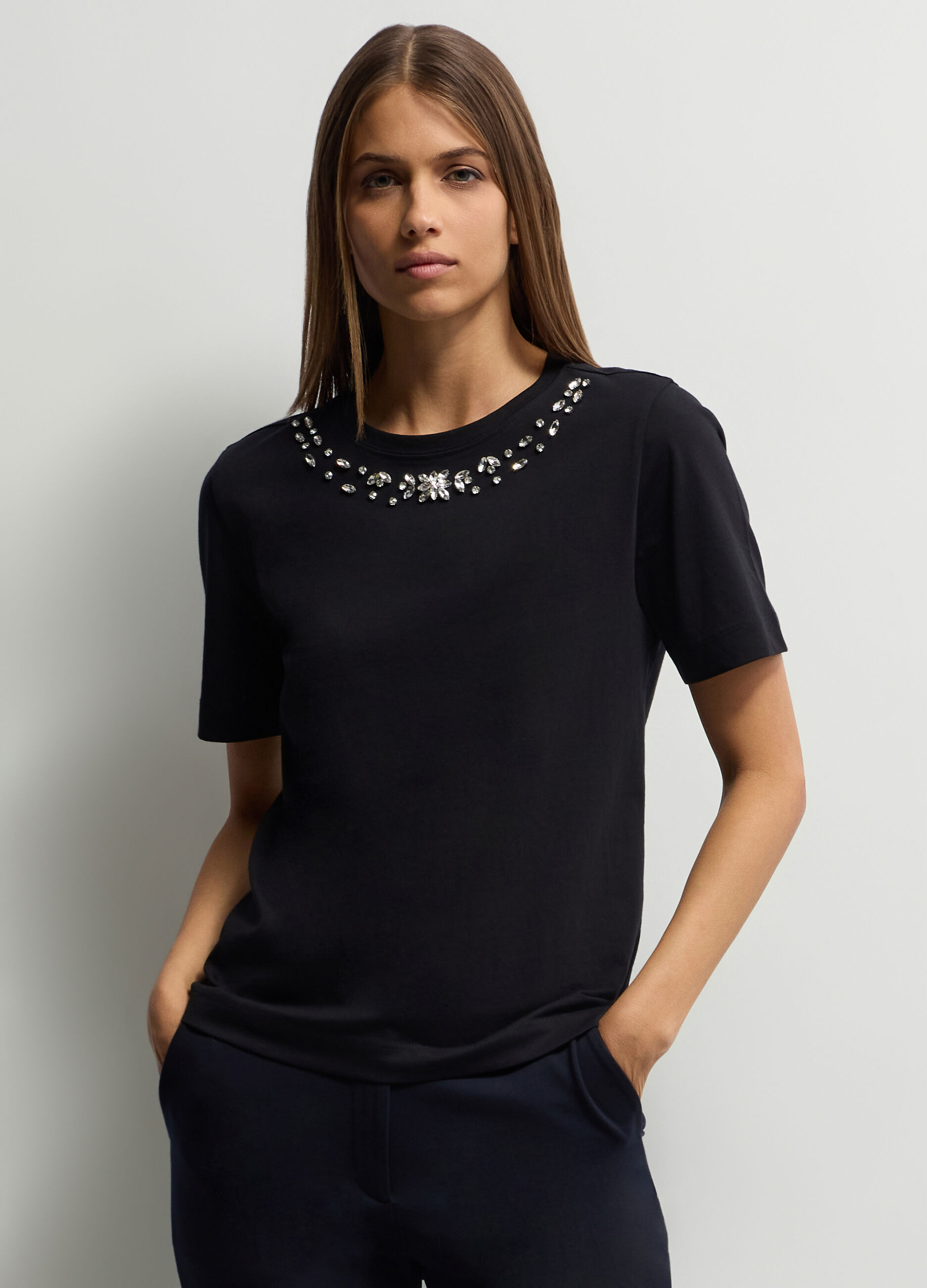 T-shirt girocollo donna_0