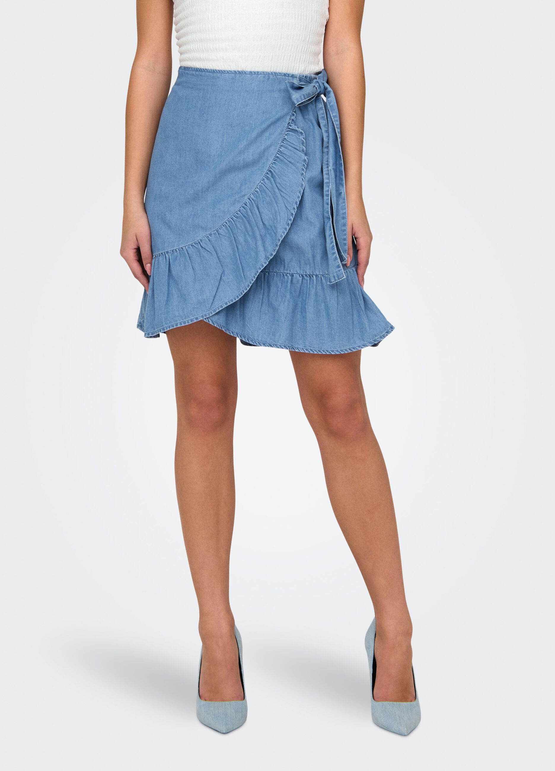 Gonna a portafoglio in denim donna_2