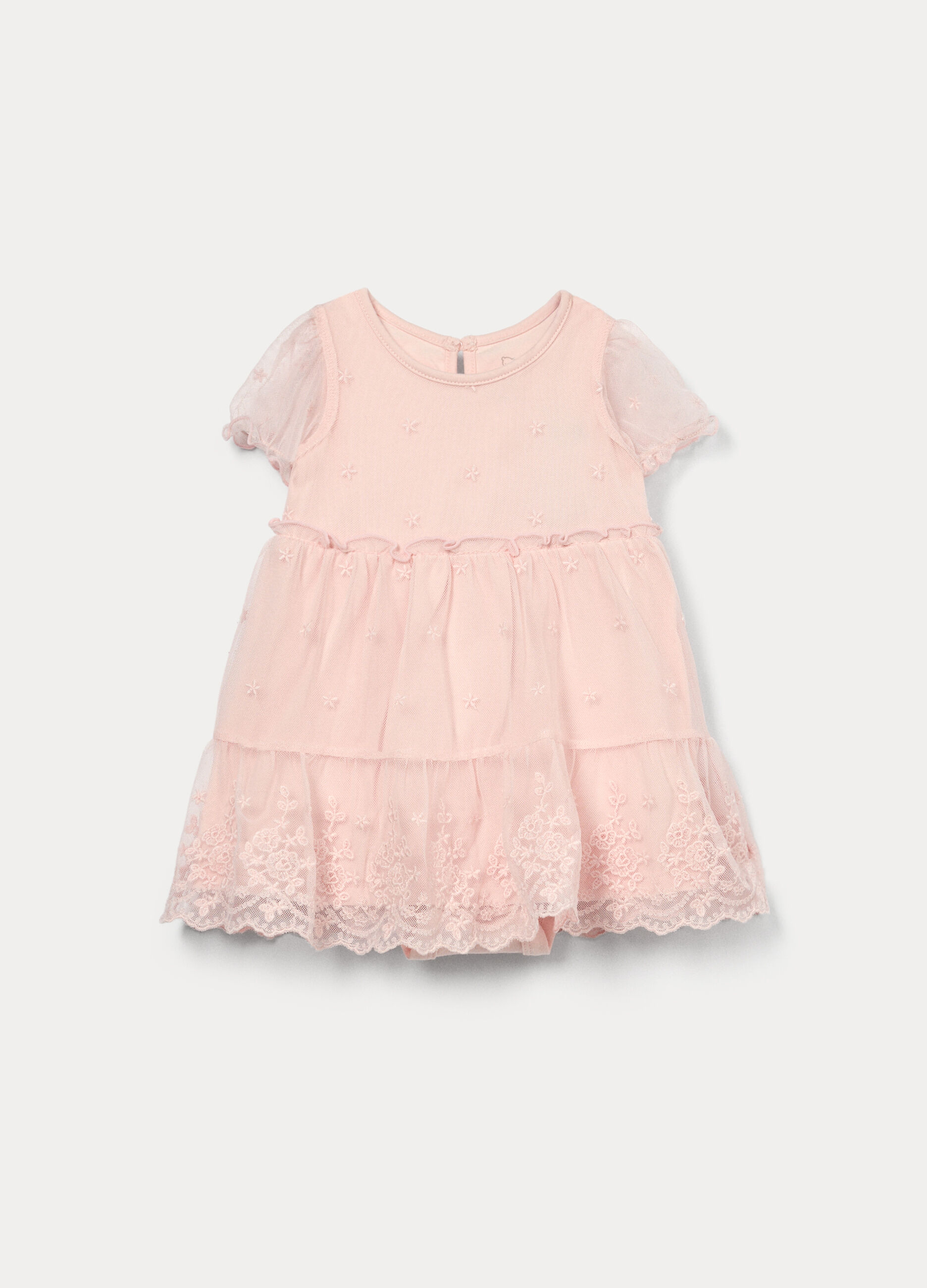 Vestito-body in jersey di cotone stretch neonata_0