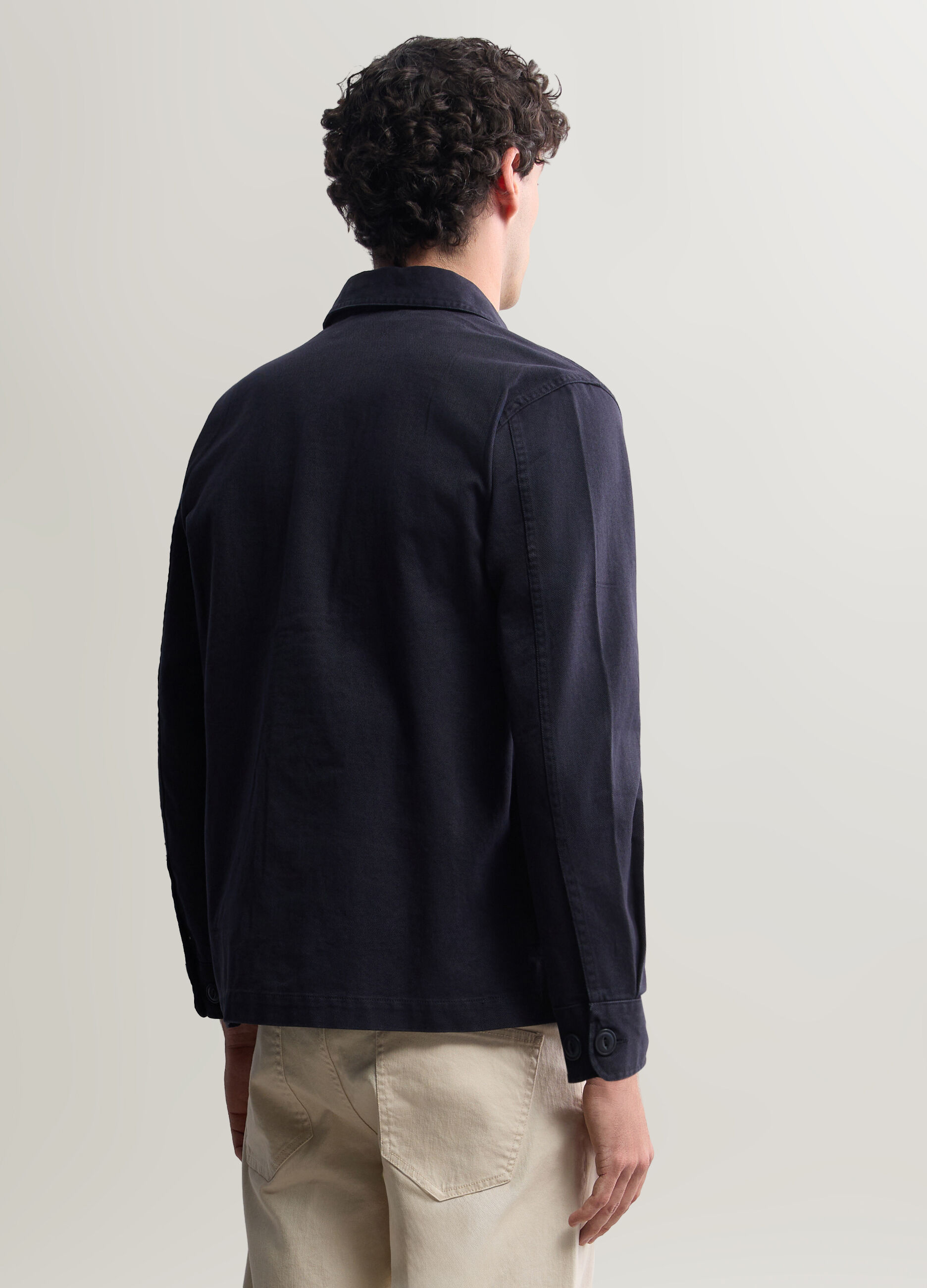 Shacket in twill di cotone uomo_1