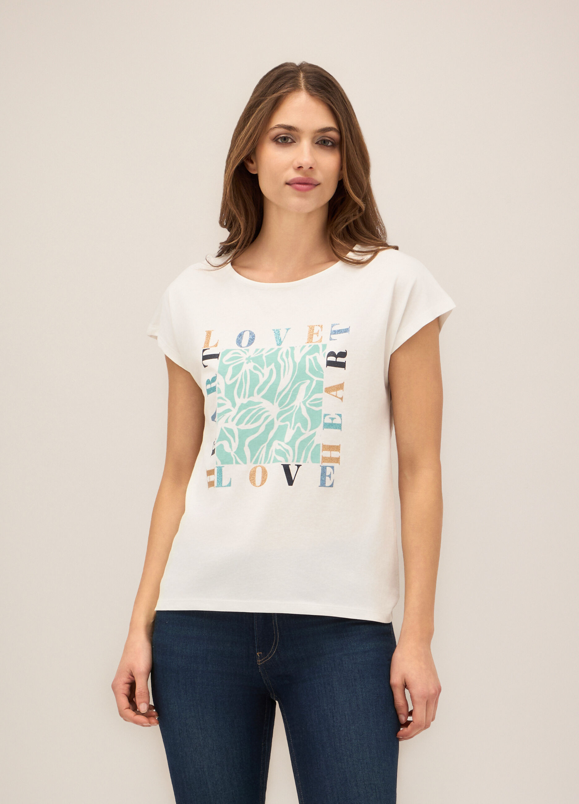 T-shirt in puro cotone donna_0