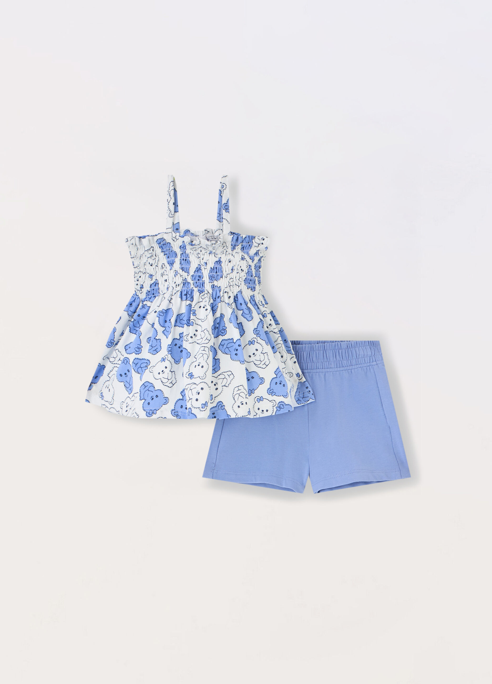 Jogging set in jersey di puro cotone neonata_0