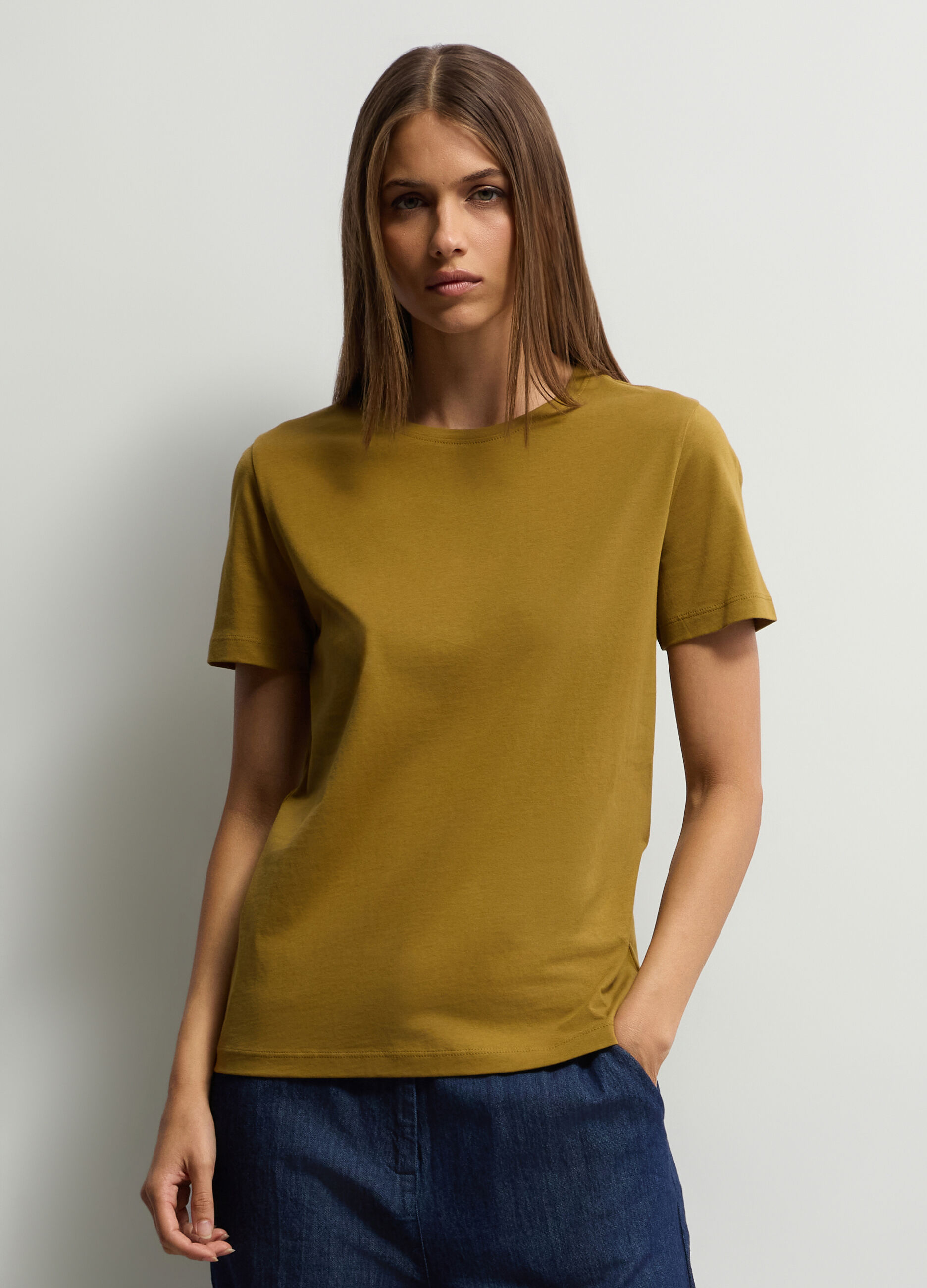 T-shirt girocollo donna_0