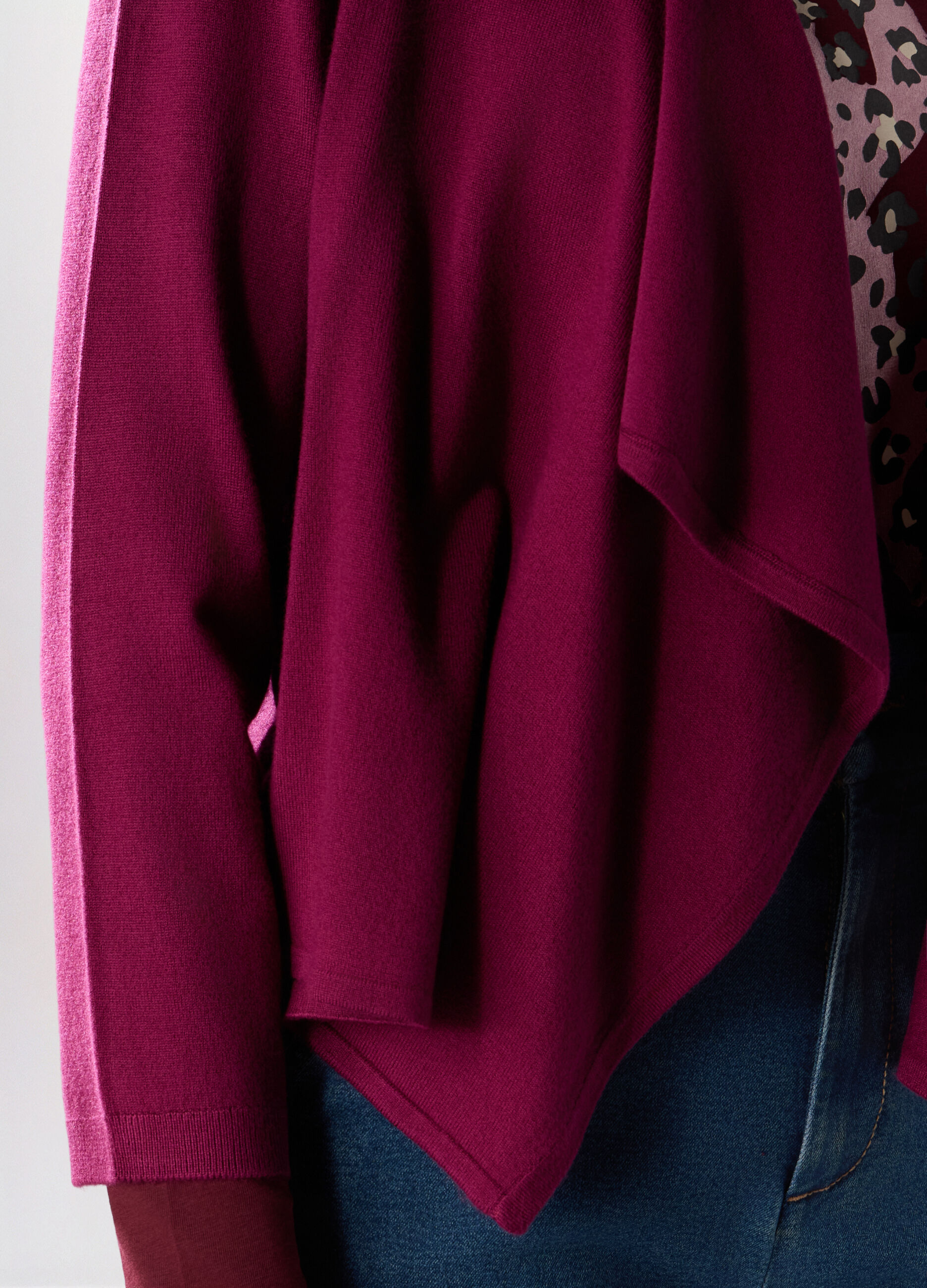 Cardigan aperto sciallato donna_2