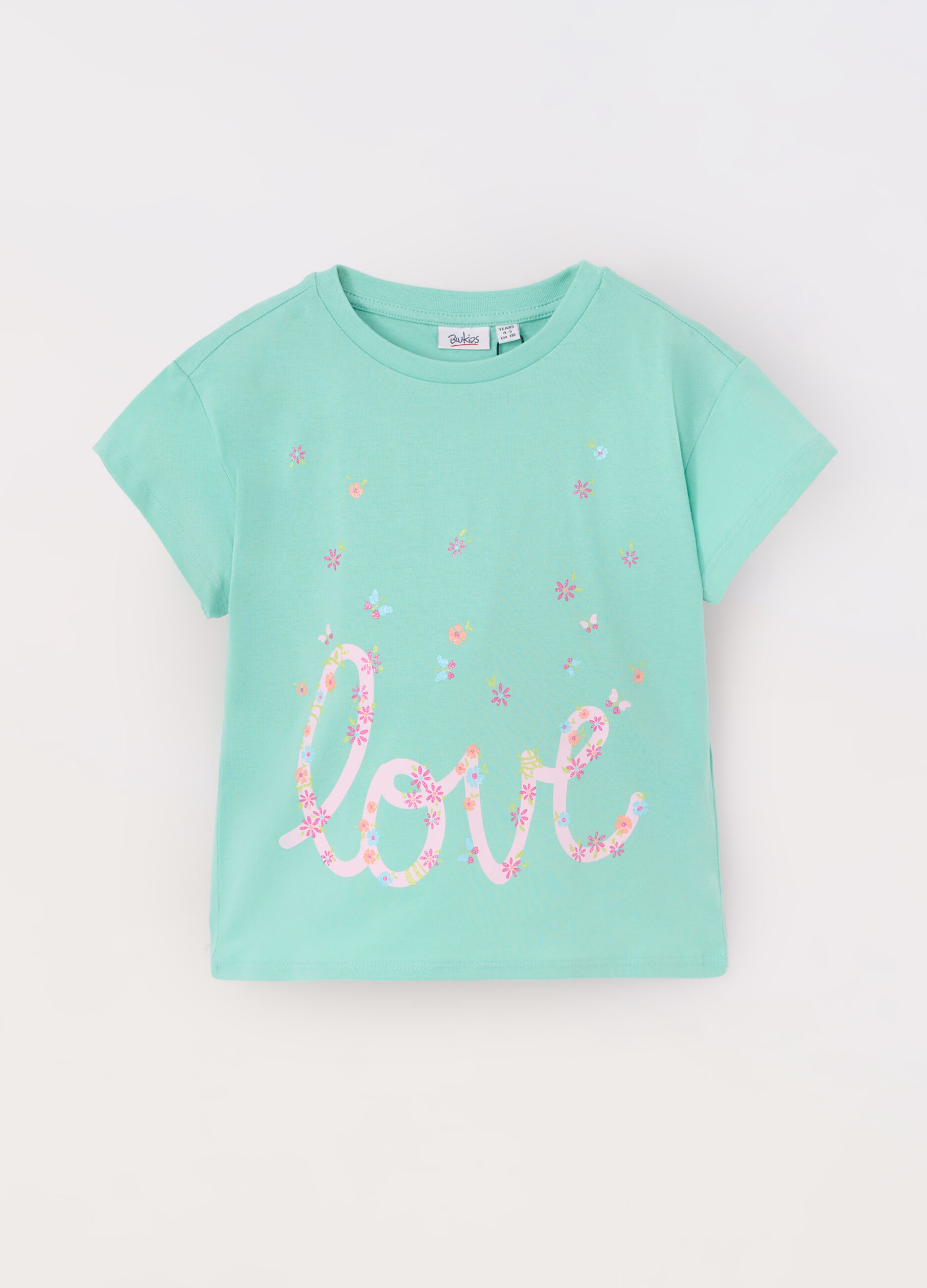 T-shirt in jersey di puro cotone bambina_0