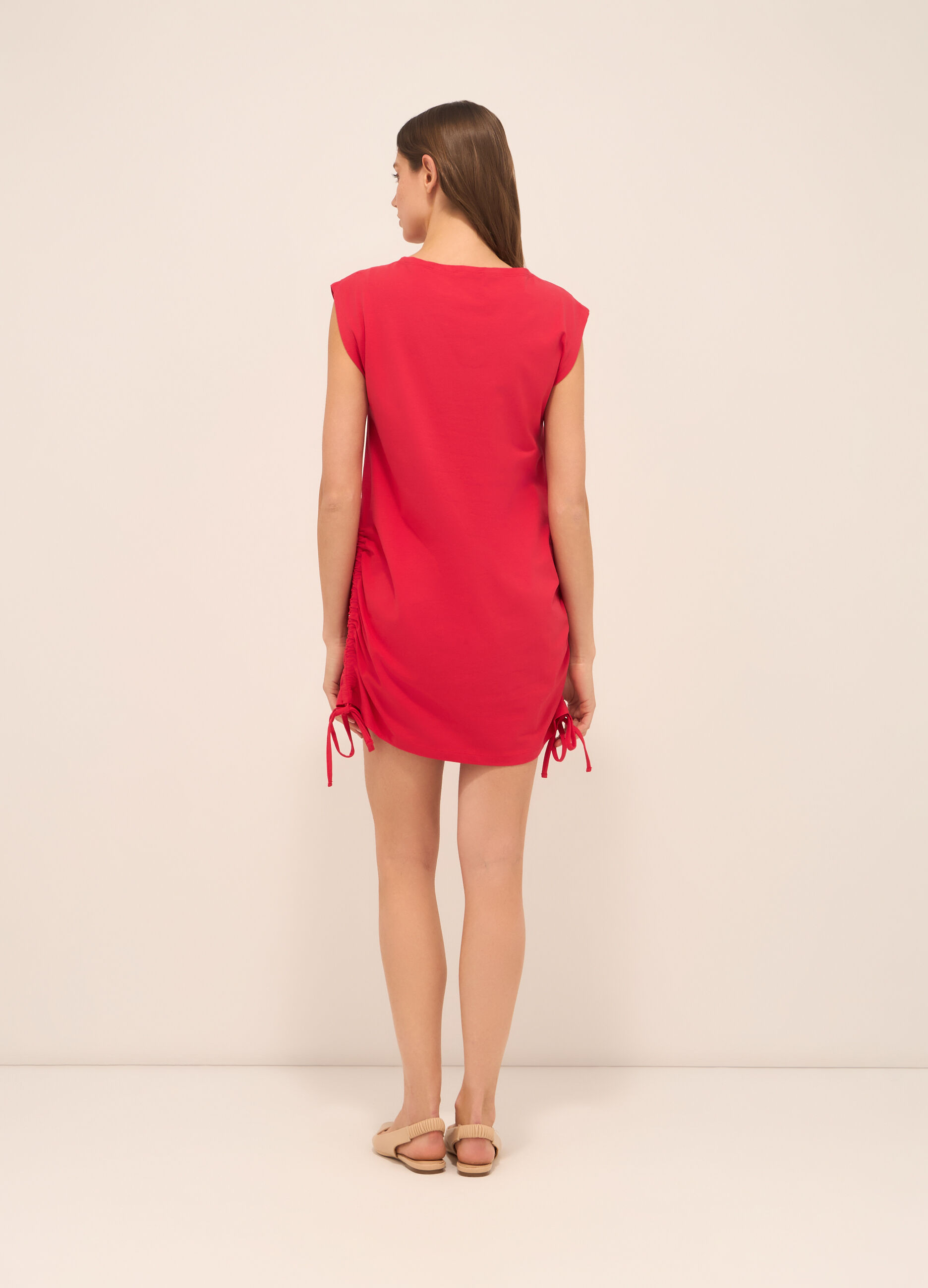 Abito corto in cotone stretch donna_1